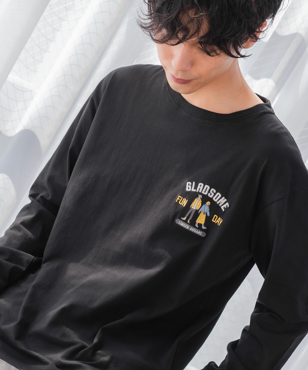 ロンt 長袖 ロングtシャツ ロンティー イラスト 刺繍 綿100 Usコットン メンズ Improves インプローブス 通販 Yahoo ショッピング