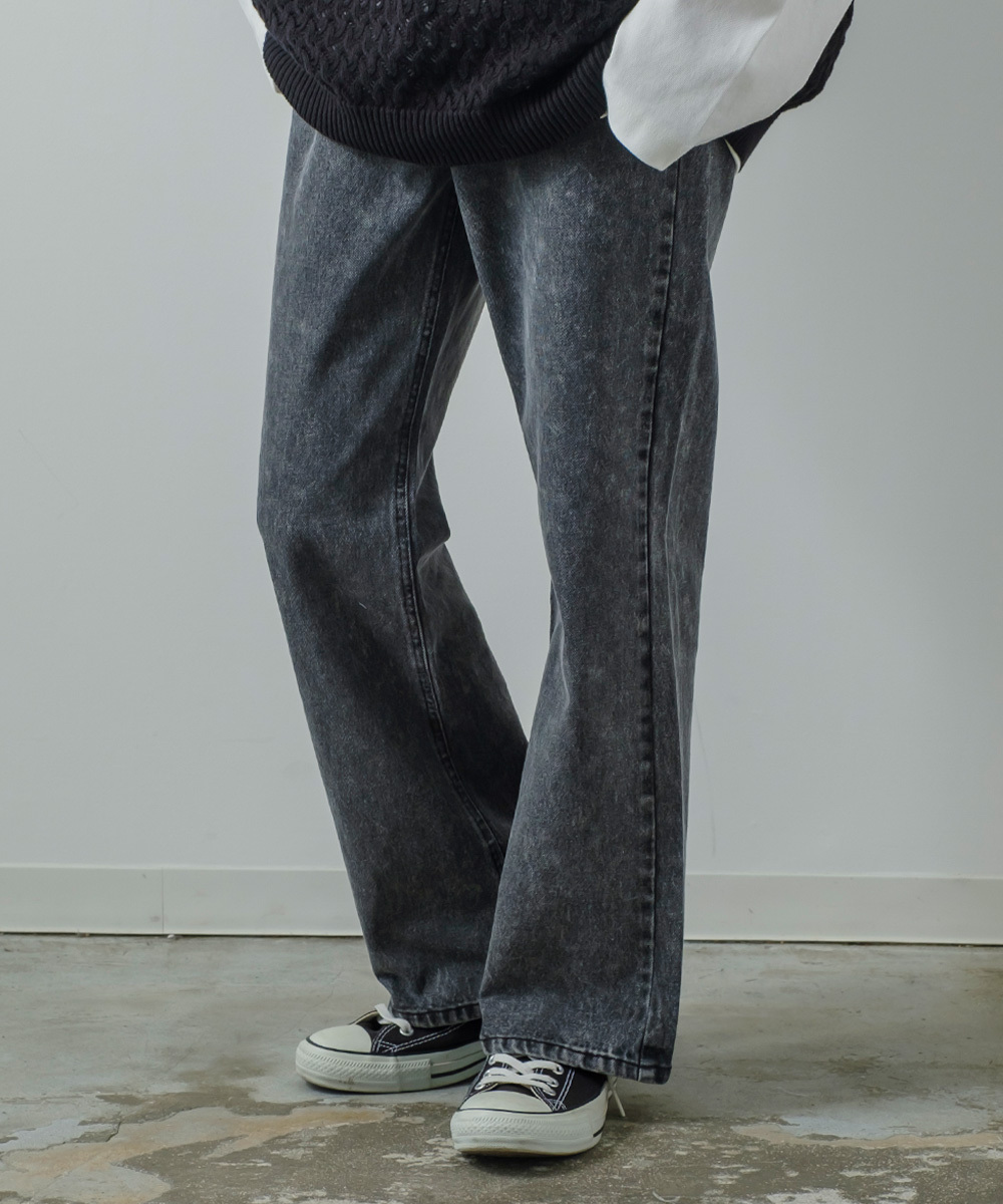 フレアカット ケミカルウォッシュ デニムパンツ メンズ フレアパンツ ワイドパンツ バギーパンツ シューカット ジーンズ ジーパン 古着系 韓国ファッション Improves インプローブス 通販 Yahoo ショッピング