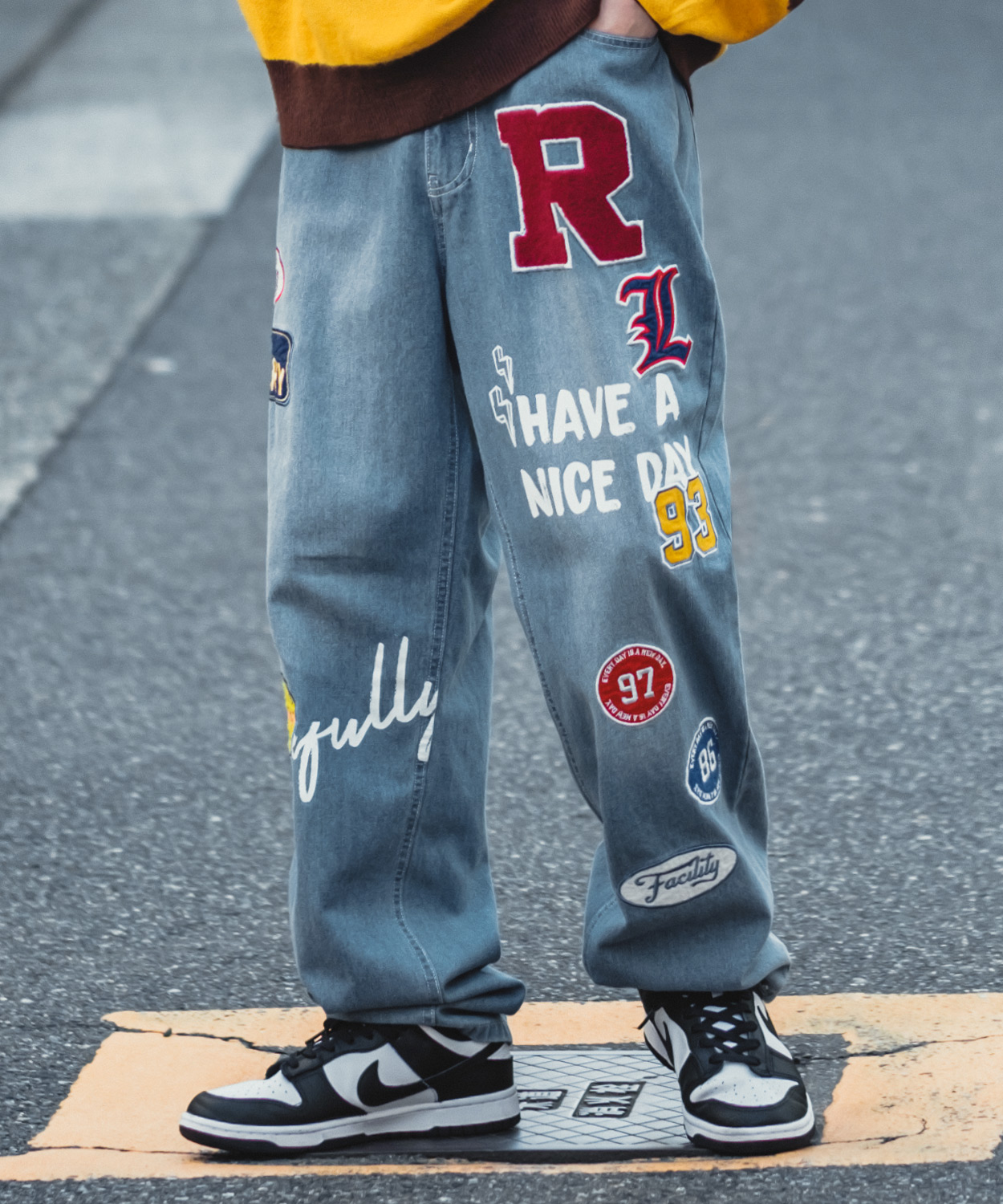 improves（インプローブス） デニムパンツ メンズ サガラ ワッペン