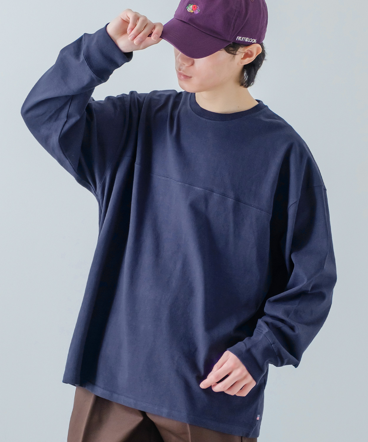 長袖Tシャツ メンズ USコットン 無地 ロンT フットボールTシャツ カットソー ポケT オーバーサイズ 大きめ シンプル カジュアル アメカジ ストリート | improves | 08