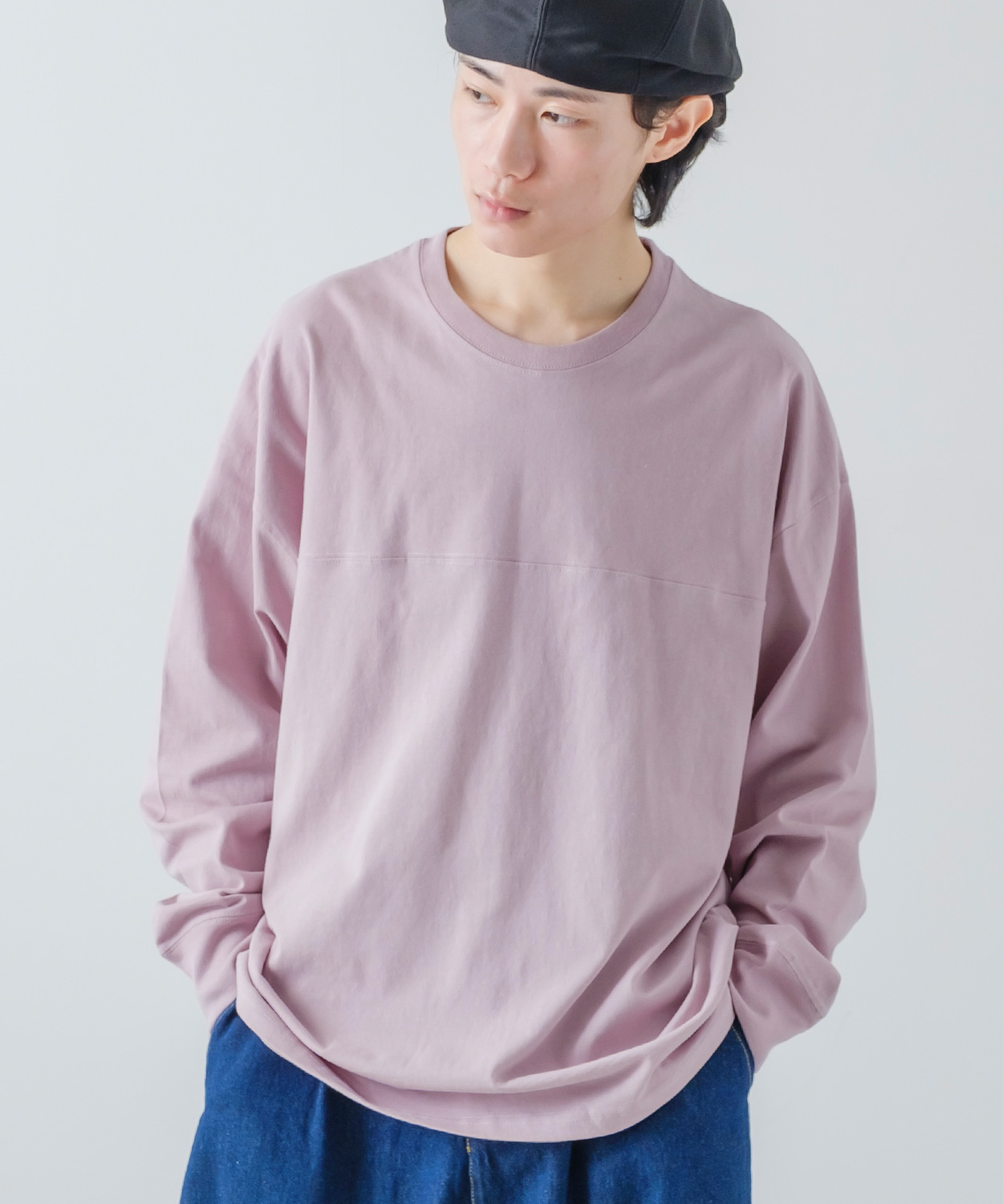 長袖Tシャツ メンズ USコットン 無地 ロンT フットボールTシャツ カットソー ポケT オーバーサイズ 大きめ シンプル カジュアル アメカジ ストリート | improves | 05