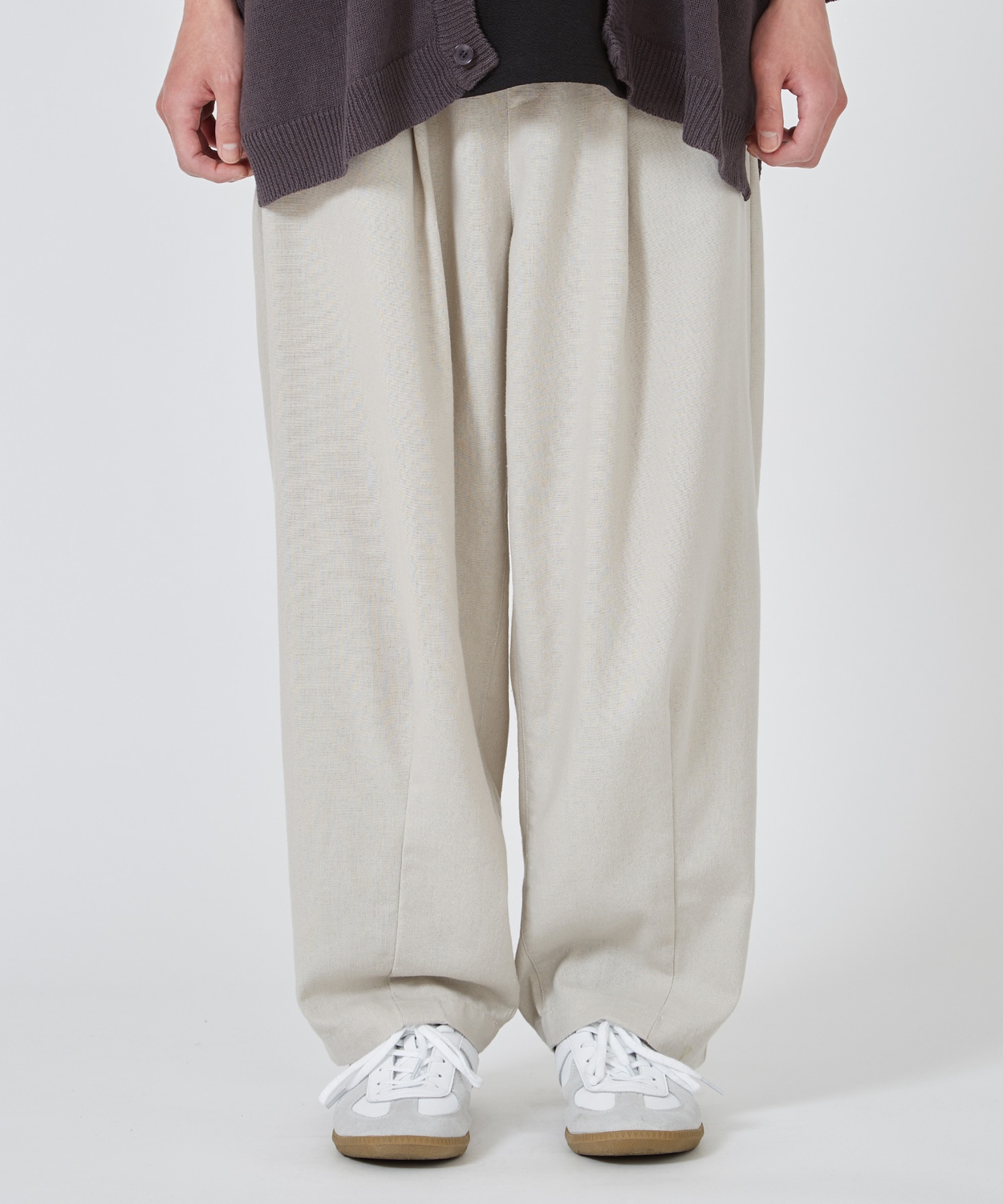 improves パンツ メンズ 綿麻 コットンリネン バルーンシルエット  