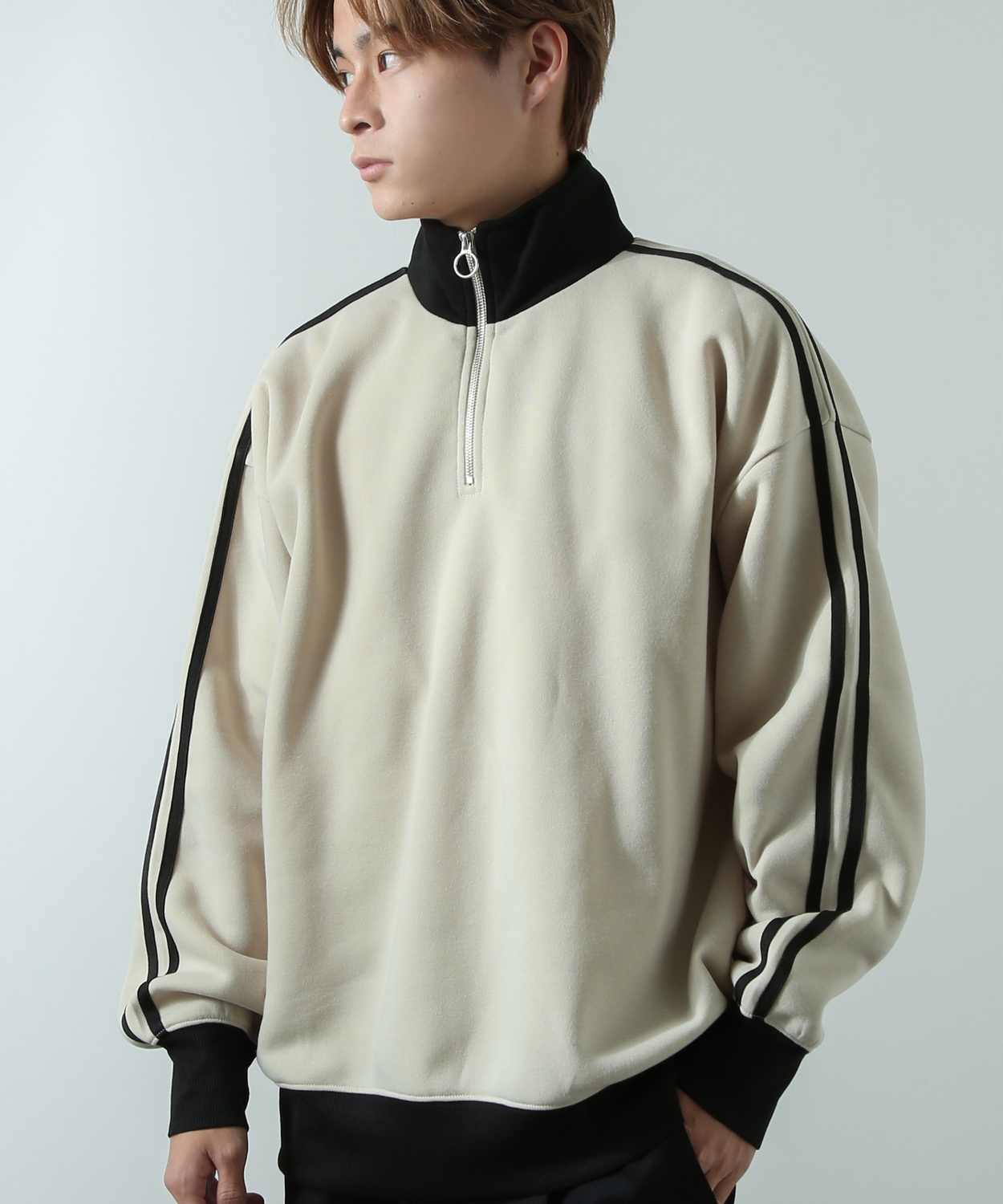 improves（インプローブス） トレーナー メンズ 裏起毛 ライン袖