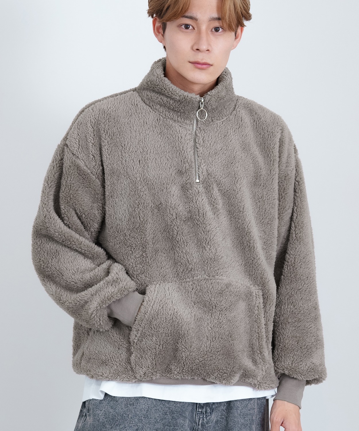 イージーパンツ メンズ ボア ジョガーパンツ リブパンツ ビッグサイズ オーバーサイズ 古着MIX アメカジ ストリート スケーター カジュアル ルームウェア | improves | 03