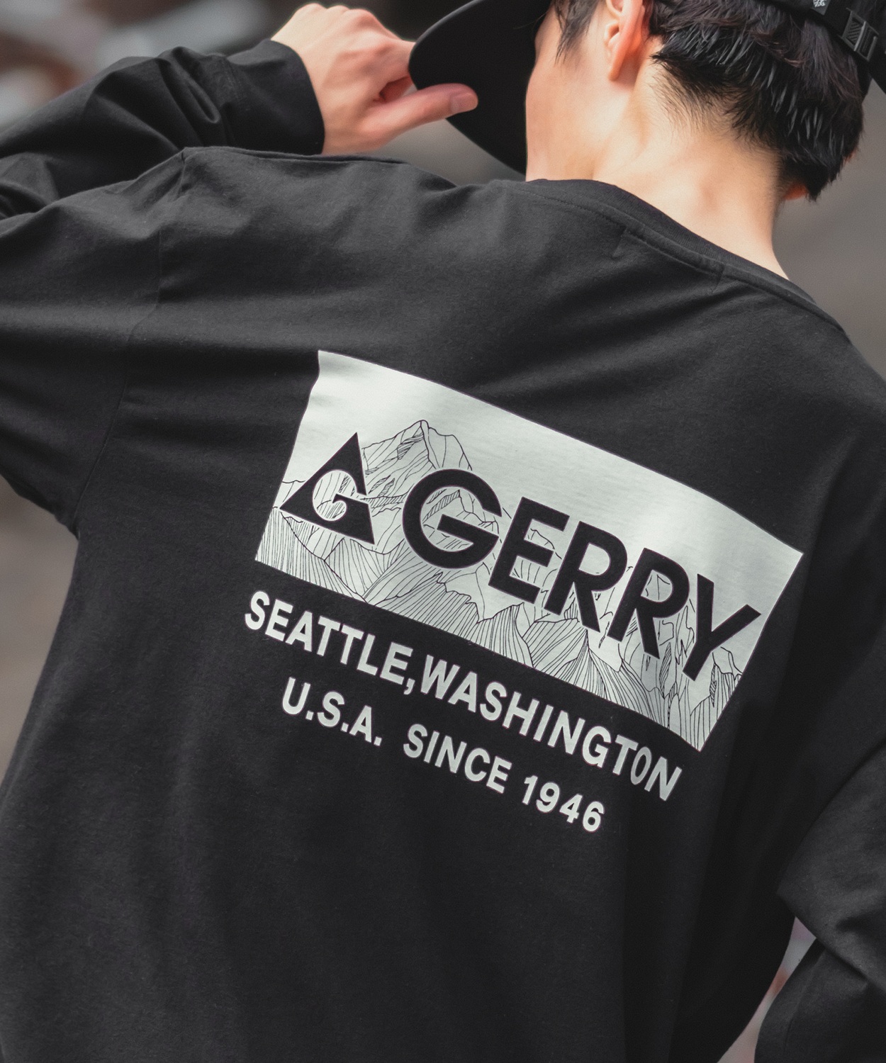 長袖Tシャツ メンズ GERRY ジェリー 別注ワンポイント ロンT カットソー バックプリント ワンポイント 刺しゅう アウトドア ストリート アメカジ 古着MIX | GERRY | 02