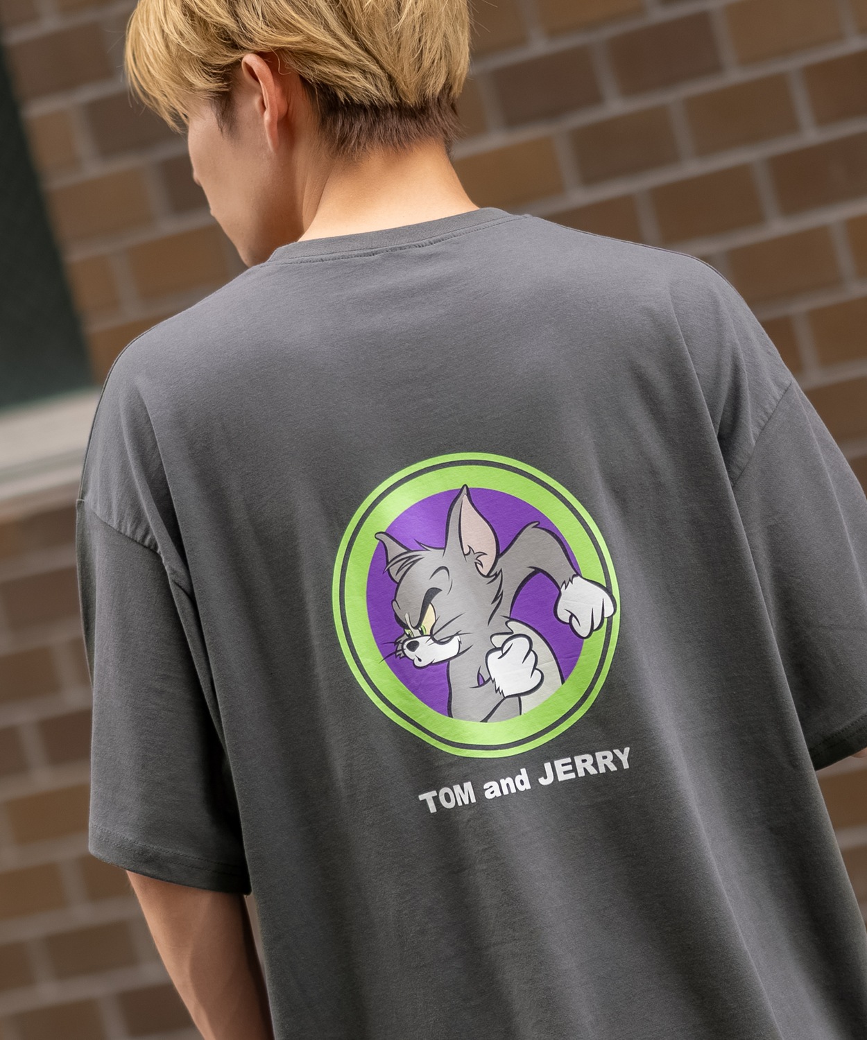 半袖Tシャツ メンズ TOM&amp;JERRY トムとジェリー プリント カットソー カートゥーン 大きめ...