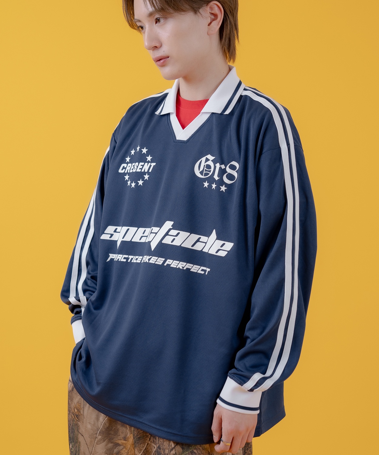 サッカー　韓国代表　ウェア　ポロシャツ improves Tシャツ メンズ 長袖 サッカーシャツ ゲームシャツ