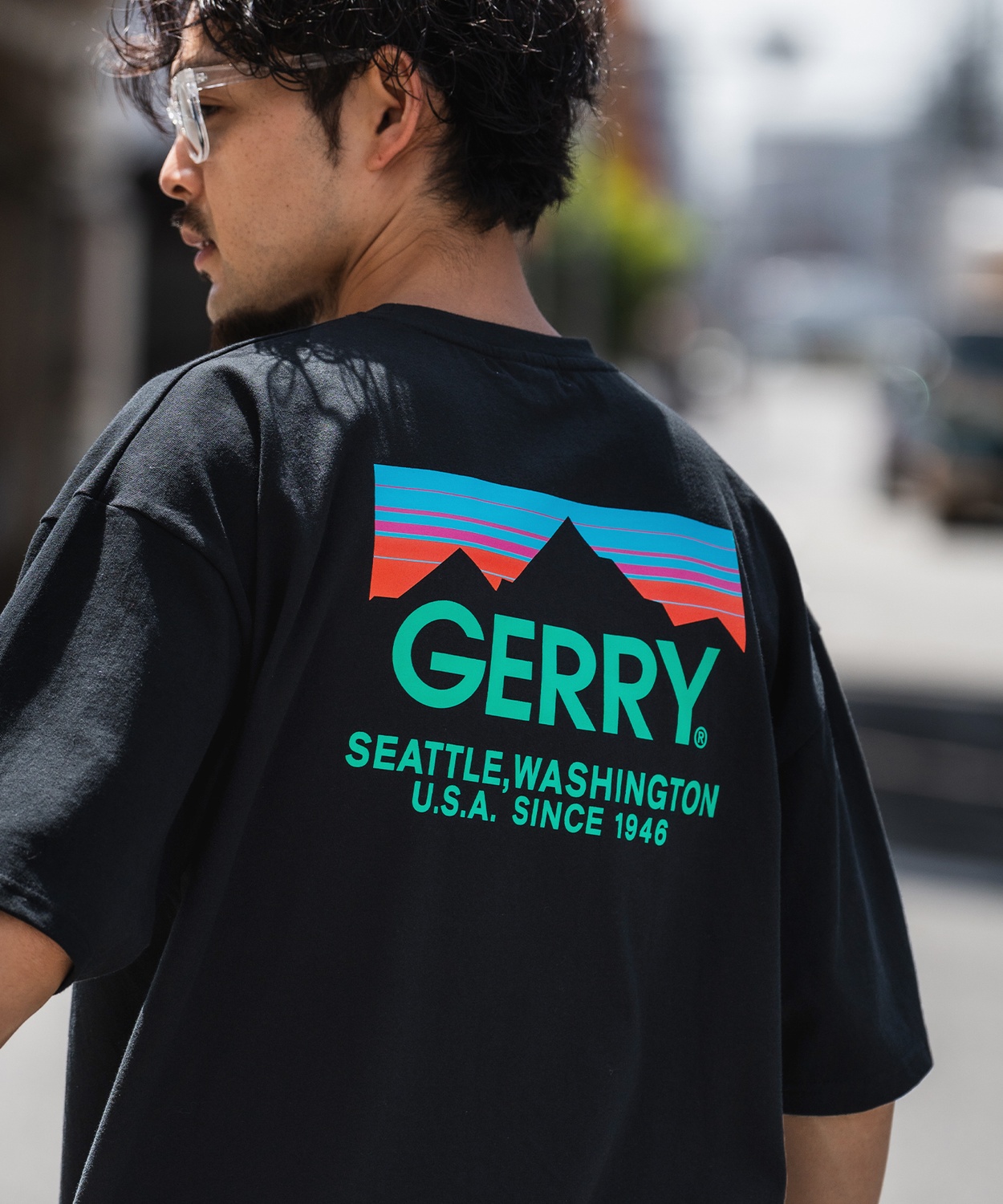 半袖Tシャツ メンズ GERRY ジェリー 別注プリント カットソー バックプリント ワンポイントプリント アウトドア ストリート アメカジ | GERRY | 01