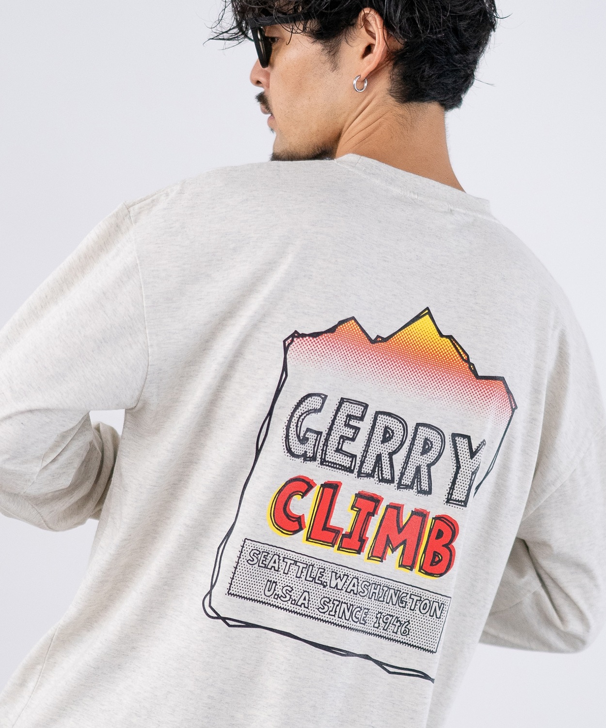 長袖Tシャツ メンズ GERRY ジェリー 別注プリント ロンT カットソー バックプリント ワンポイントプリント アウトドア ストリート アメカジ | GERRY | 03