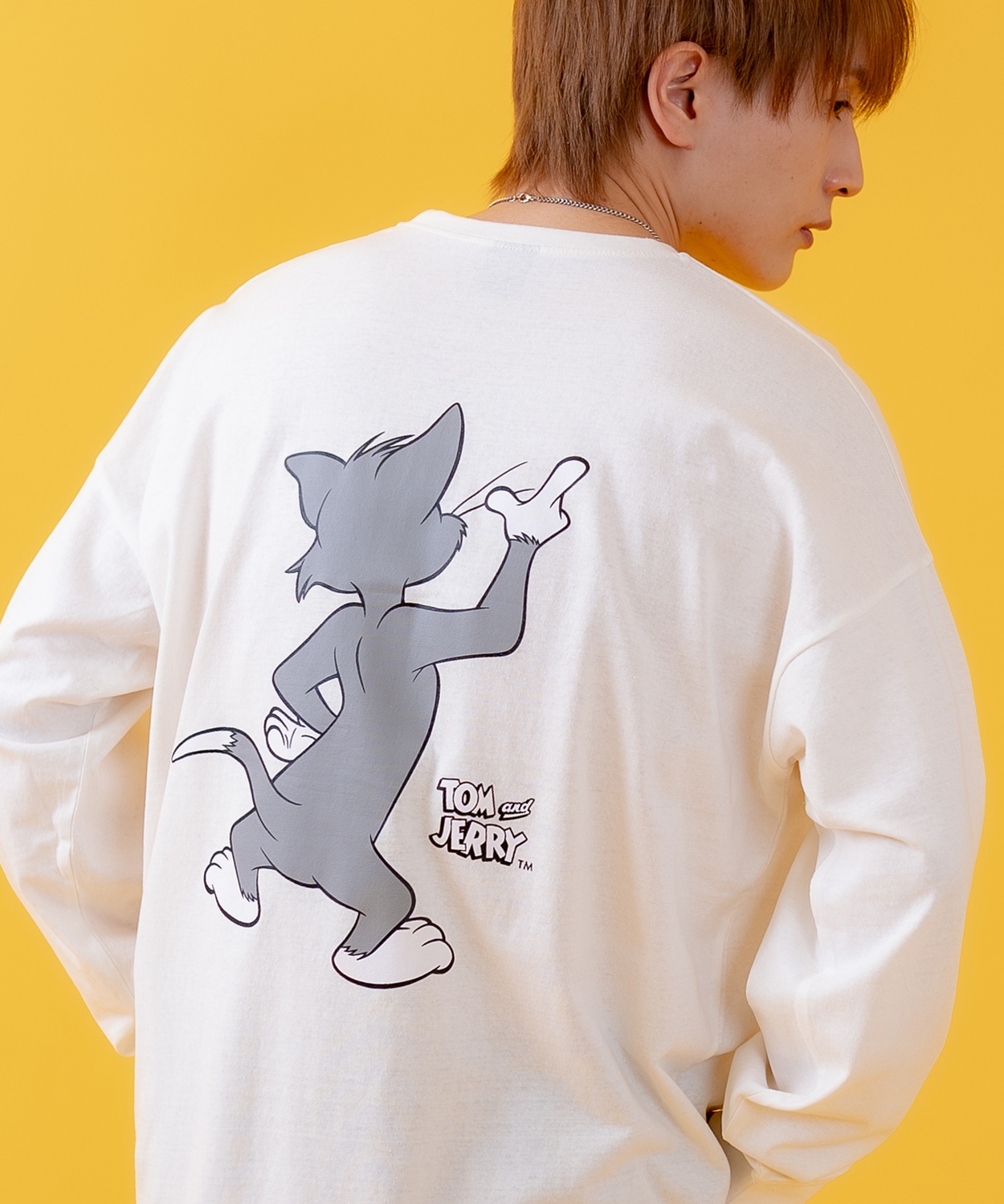 R&D.M.Co-ロンドンイラスト入り長袖シャツ improves（インプローブス） 長袖Tシャツ メンズ TOM&JERRY トムと