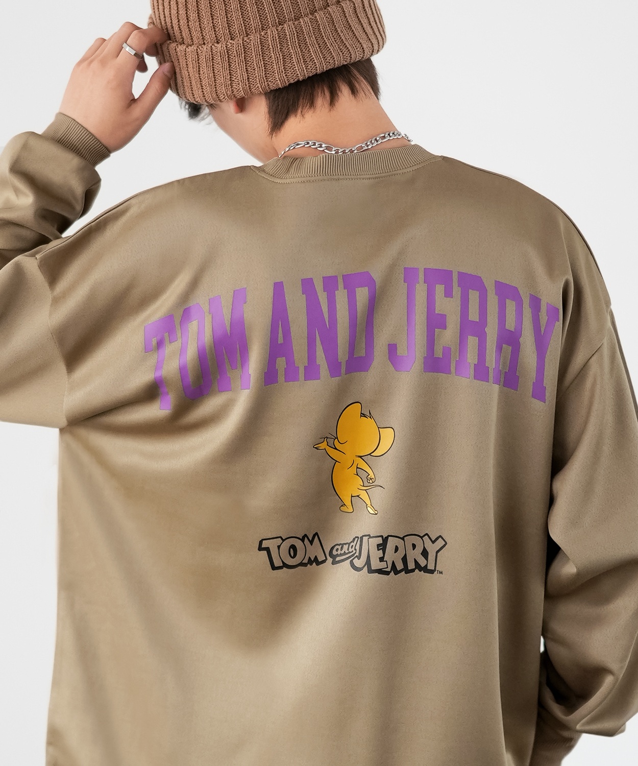 トレーナー メンズ TOM&JERRY トムとジェリー プリント ダンボールレーナー 大きめ アメカジ カジュアル スケーター ストリート 古着MIX 韓国 | improves | 02