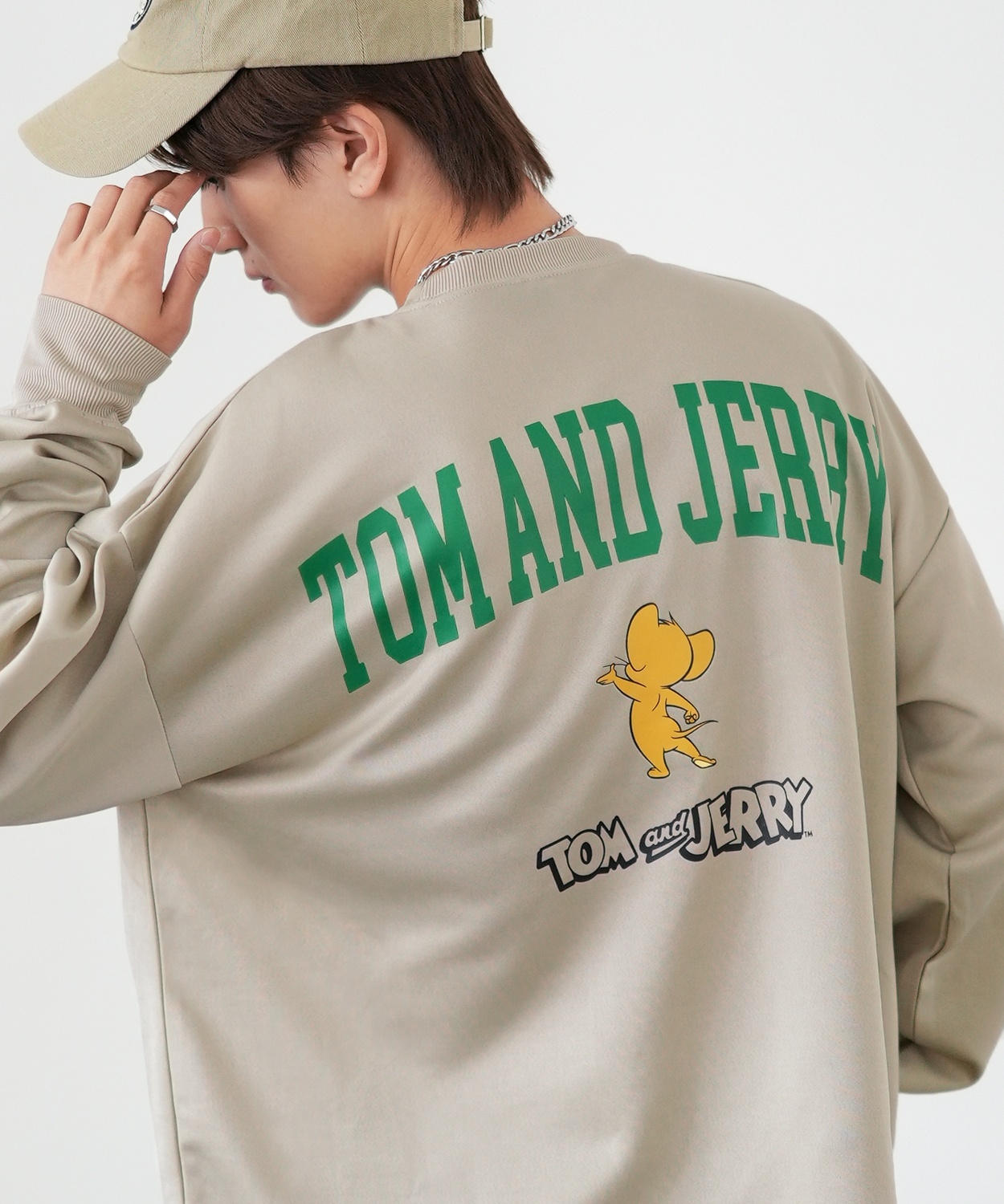 トレーナー メンズ TOM&JERRY トムとジェリー プリント ダンボールレーナー 大きめ アメカジ カジュアル スケーター ストリート 古着MIX 韓国 | improves | 01