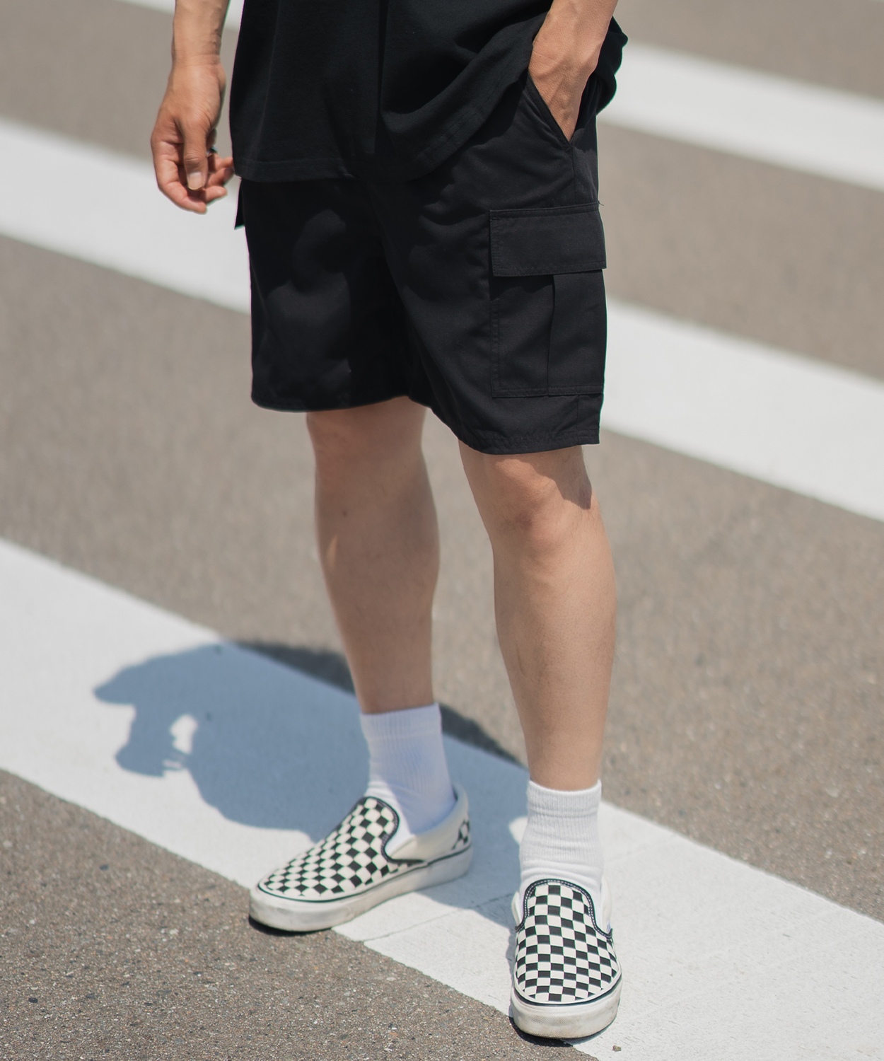 ショートパンツ メンズ ポリタフタ カーゴパンツ ハーフパンツ ショーツ スイミングショーツ 水着 アメカジ カジュアル サーフ サーファー ストリート 西海岸 | improves | 04