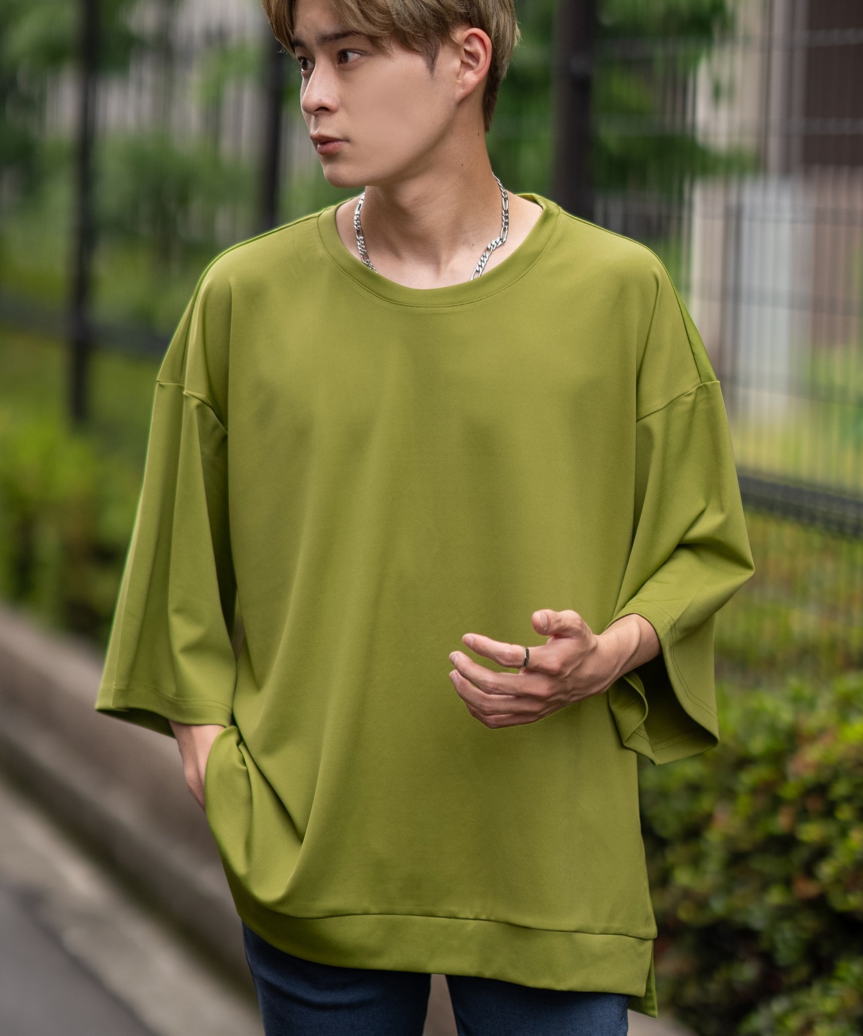 半袖Tシャツ メンズ  ビッグシルエット ポンチ素材 カットソー ゆったり 大きいサイズ アメカジ カジュアル シンプル 大人カジュアル ベーシック ストリート | improves | 04