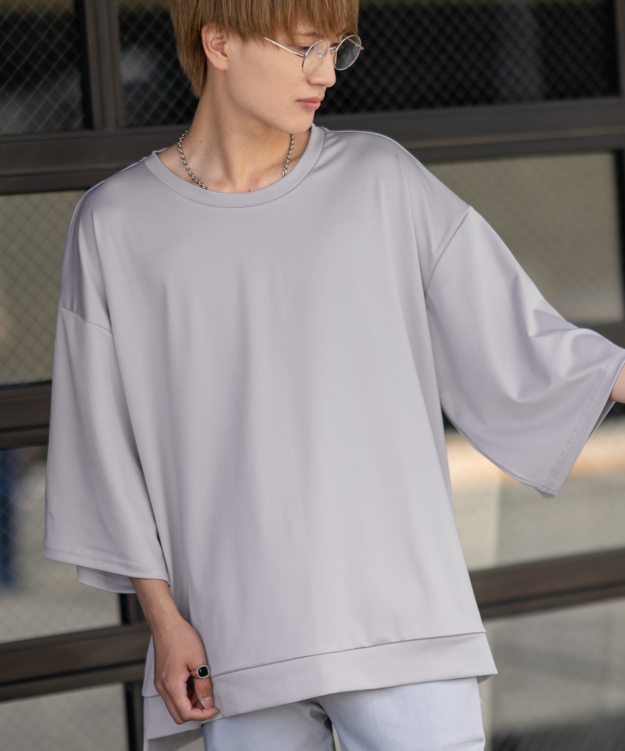 半袖Tシャツ メンズ  ビッグシルエット ポンチ素材 カットソー ゆったり 大きいサイズ アメカジ カジュアル シンプル 大人カジュアル ベーシック ストリート | improves | 02