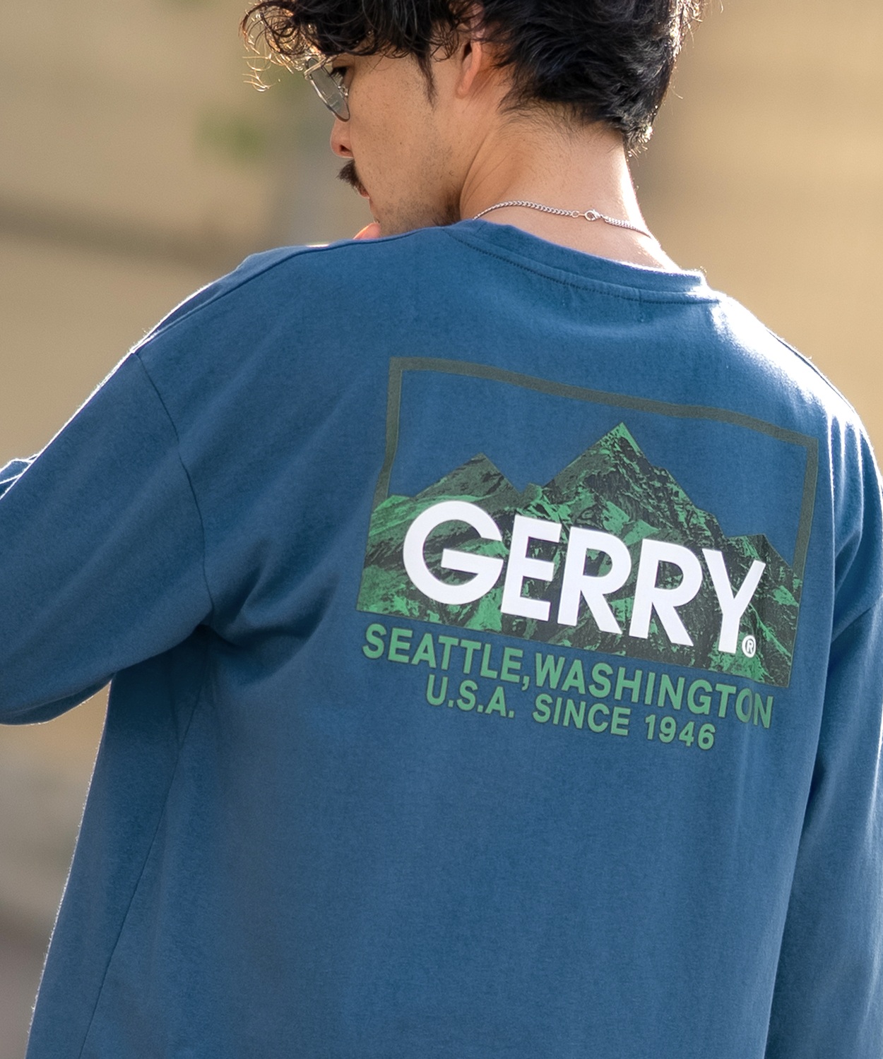 長袖Tシャツ メンズ GERRY ジェリー 別注プリント ロンT カットソー バックプリント ボックスロゴ アウトドア ストリート アメカジ 古着MIX ホワイト ブラック | GERRY | 05