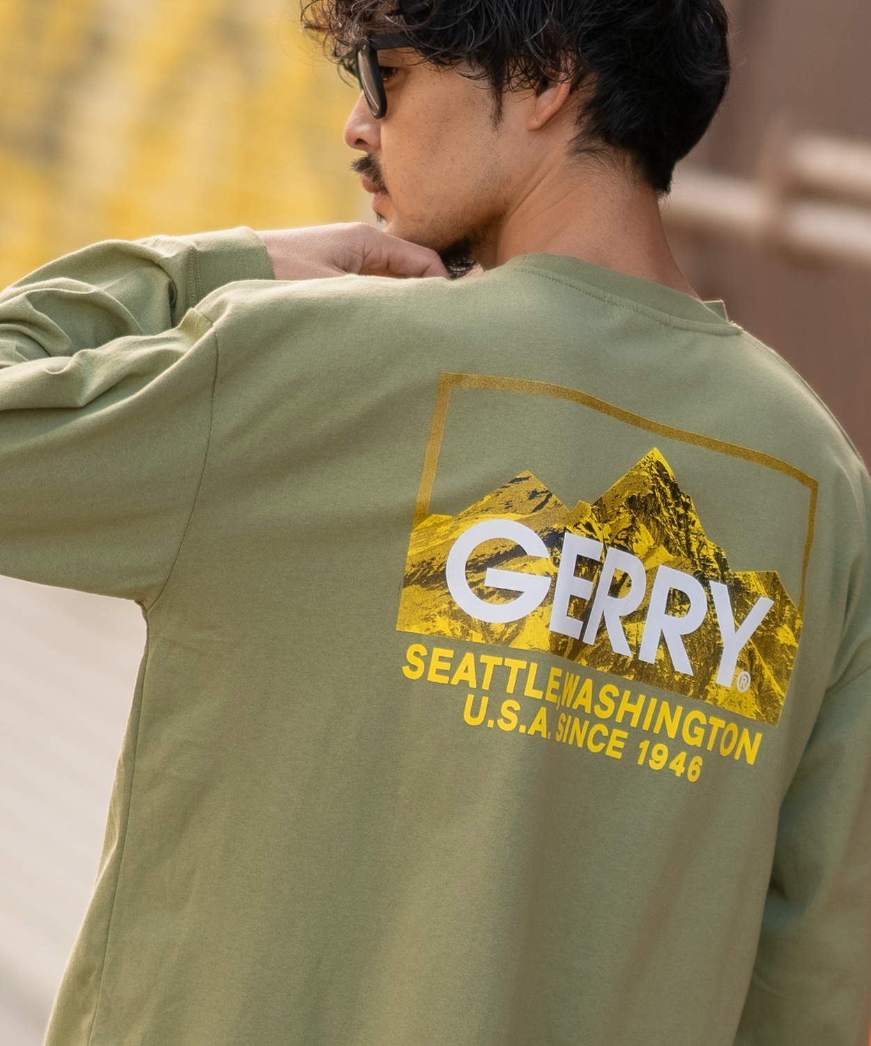 長袖Tシャツ メンズ GERRY ジェリー 別注プリント ロンT カットソー バックプリント ボックスロゴ アウトドア ストリート アメカジ 古着MIX ホワイト ブラック | GERRY | 04