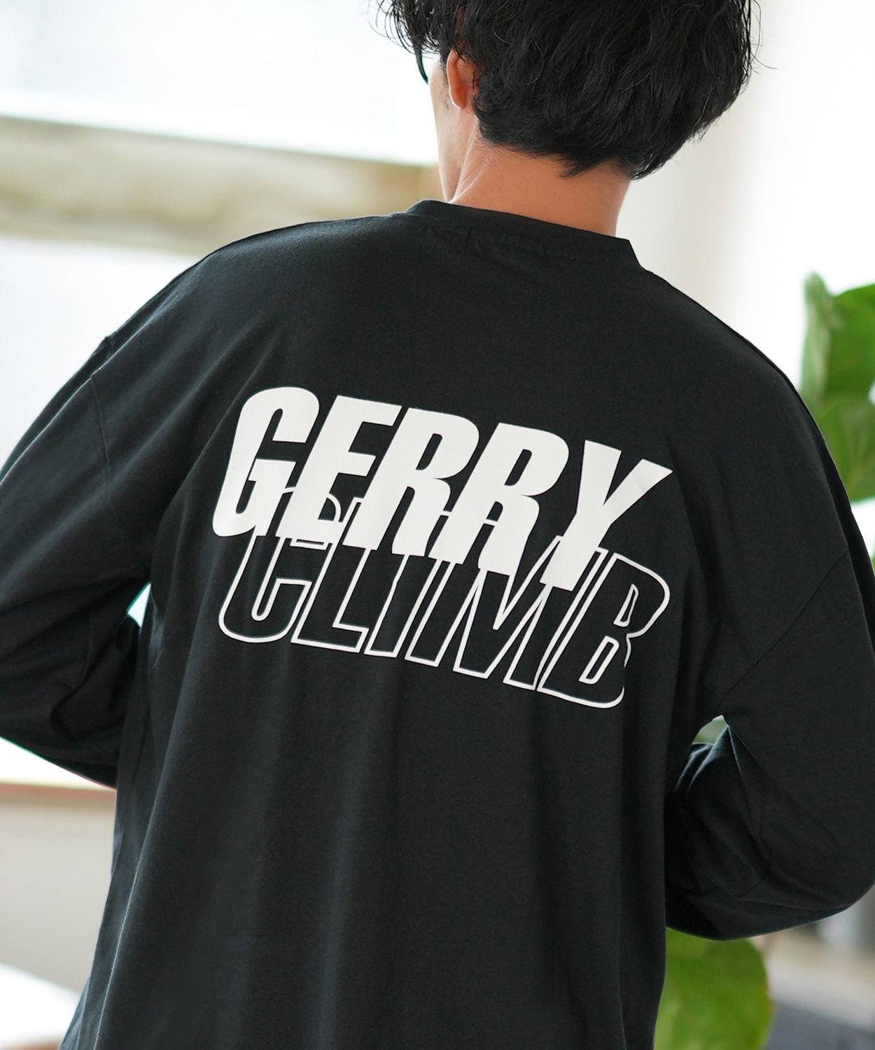 長袖Tシャツ メンズ GERRY ジェリー 別注プリント ロンT カットソー バックプリント レイヤーロゴ アウトドア ストリート アメカジ 古着MIX ホワイト ブラック | GERRY | 02
