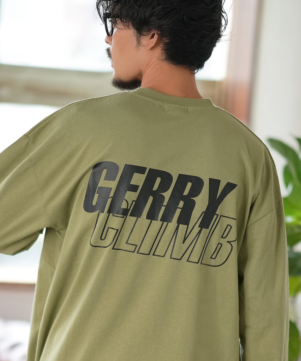 長袖Tシャツ メンズ GERRY ジェリー 別注プリント ロンT カットソー バックプリント レイヤーロゴ アウトドア ストリート アメカジ 古着MIX ホワイト ブラック | GERRY | 04