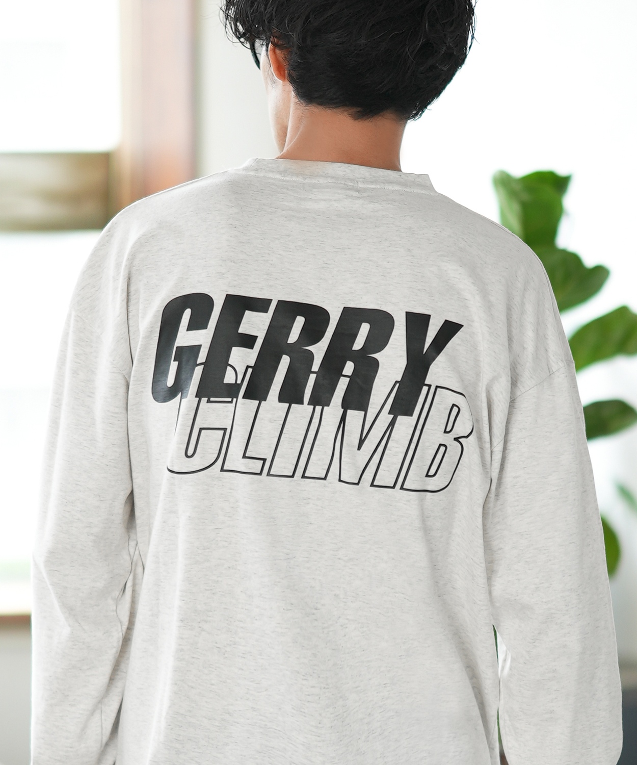 長袖Tシャツ メンズ GERRY ジェリー 別注プリント ロンT カットソー バックプリント レイヤーロゴ アウトドア ストリート アメカジ 古着MIX ホワイト ブラック | GERRY | 03