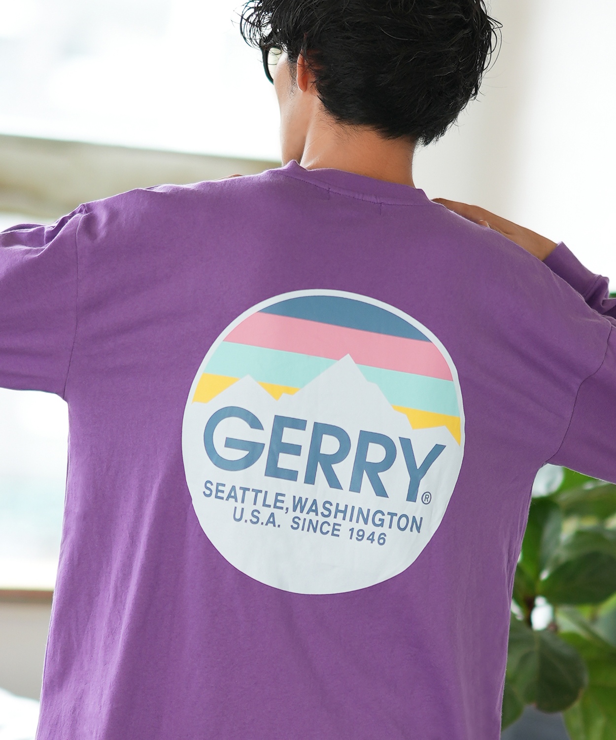 長袖Tシャツ メンズ GERRY ジェリー 別注プリント ロンT カットソー バックプリント サークルロゴ アウトドア ストリート アメカジ 古着MIX ホワイト ブラック | GERRY | 06