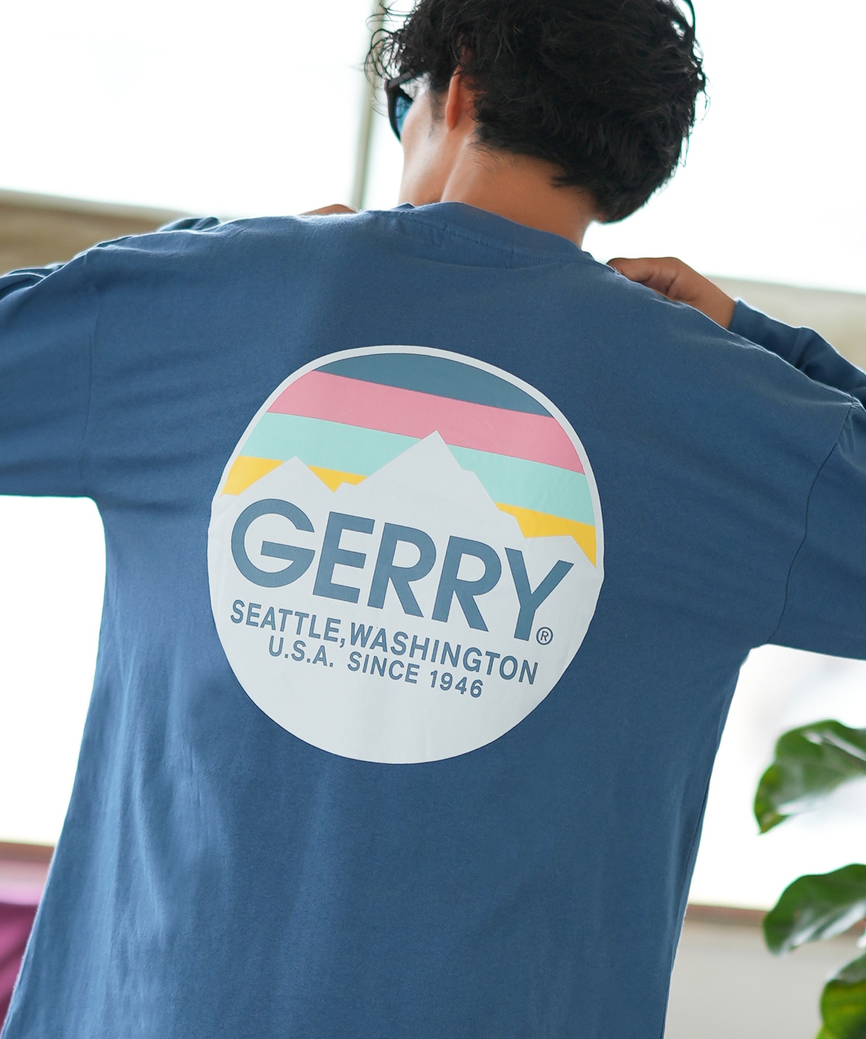 長袖Tシャツ メンズ GERRY ジェリー 別注プリント ロンT カットソー バックプリント サークルロゴ アウトドア ストリート アメカジ 古着MIX ホワイト ブラック | GERRY | 05