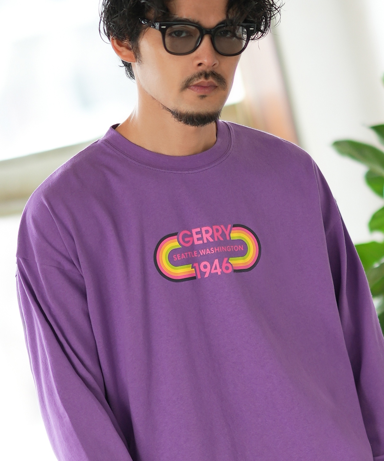 長袖Tシャツ メンズ GERRY ジェリー 別注プリント ロンT カットソー プリント オーバルロゴ アウトドア ストリート アメカジ 古着MIX ホワイト ブラック | GERRY | 06