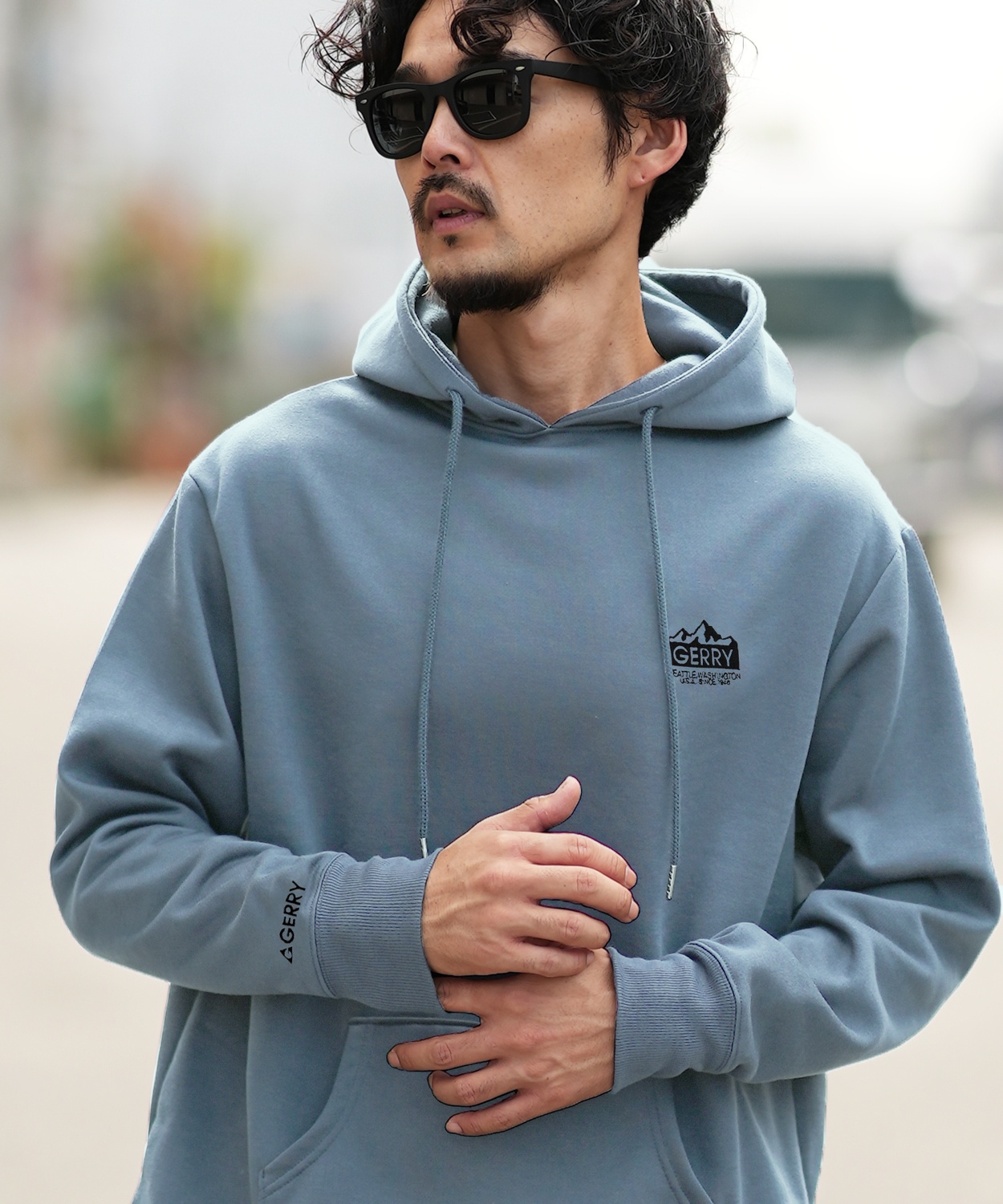 パーカー メンズ レディース GERRY ジェリー 別注 ワンポイント マウントロゴ刺しゅう フーディー 裏起毛スウェット プルパーカー アウトドア アメカジ | GERRY | 03