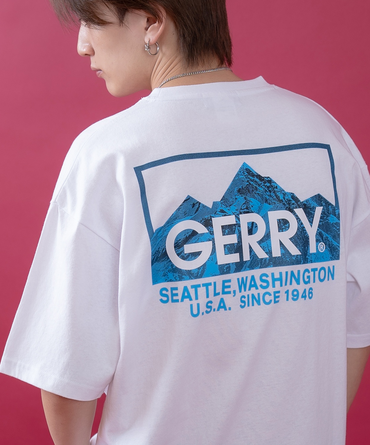 半袖Tシャツ メンズ GERRY ジェリー 別注プリント カットソー バックプリント ワンポイントプリント アウトドア ストリート アメカジ | GERRY | 01