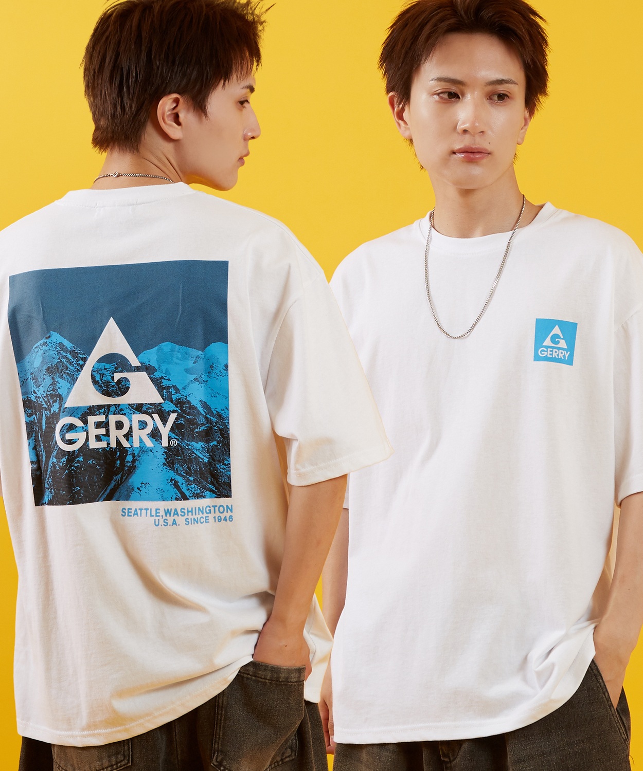 半袖Tシャツ メンズ GERRY ジェリー 別注プリント カットソー バックプリント ワンポイントプリント アウトドア ストリート アメカジ | GERRY | 01