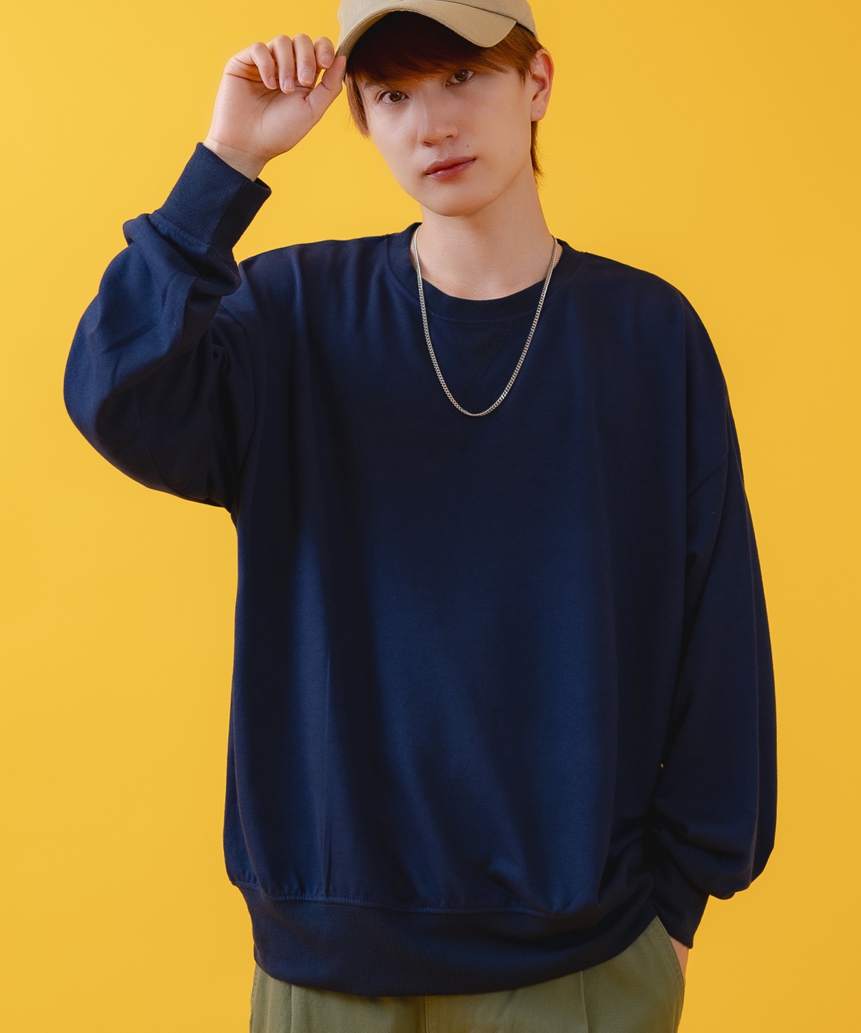 トレーナー メンズ ライトスウェット クルーネック スウェットシャツ 部屋着 シンプル カジュアル アメカジ ストリート スケーター ブラック チャコール グレー | improves | 03