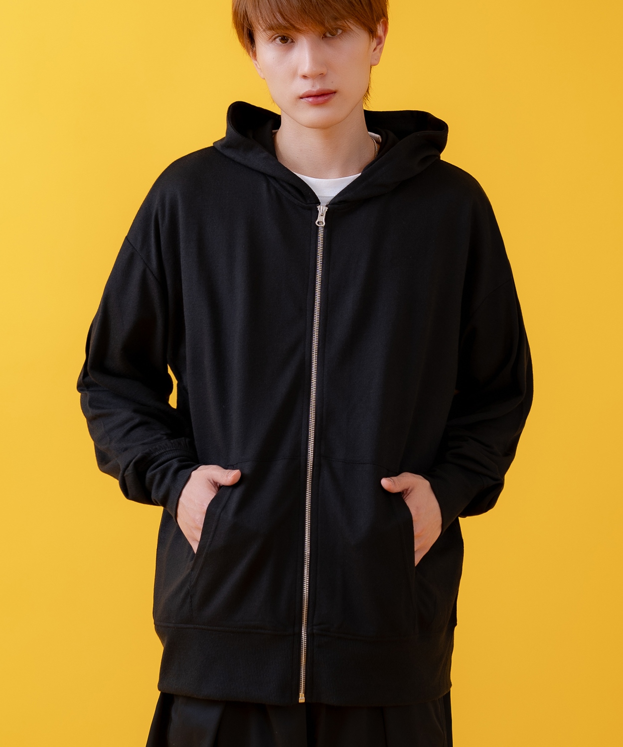 パーカー メンズ ライトスウェット ジップアップパーカー フーディー 部屋着 シンプル カジュアル アメカジ ストリート スケーター ブラック チャコール グレー | improves | 05