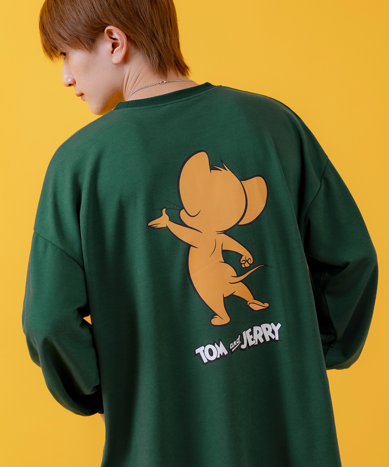 長袖Tシャツ メンズ TOM&JERRY トムとジェリー プリント カットソー ロンT カートゥーン 大きめ アメカジ カジュアル スケーター ストリート 古着MIX | improves | 03