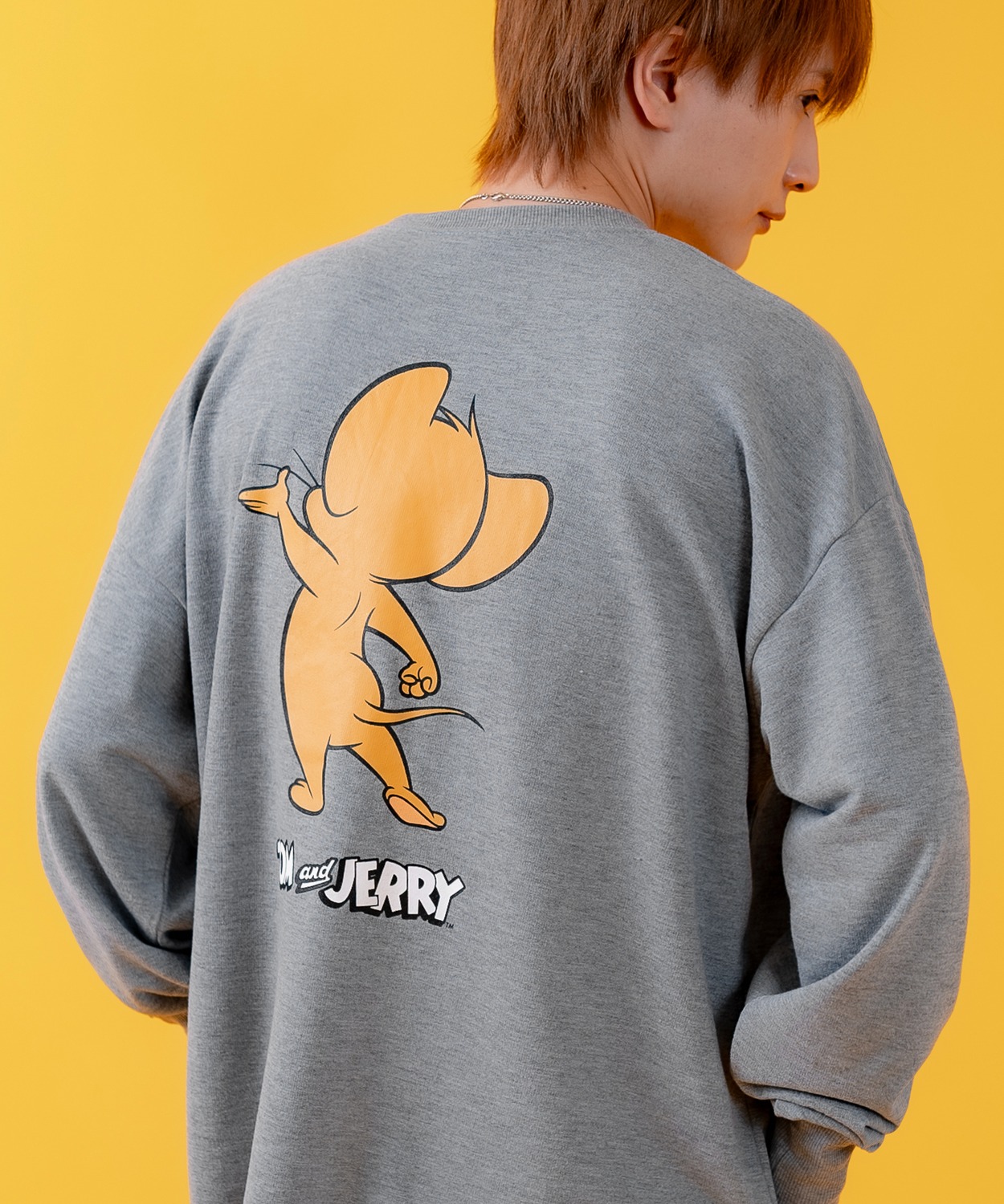 長袖Tシャツ メンズ TOM&JERRY トムとジェリー プリント カットソー ロンT カートゥーン 大きめ アメカジ カジュアル スケーター ストリート 古着MIX | improves | 02