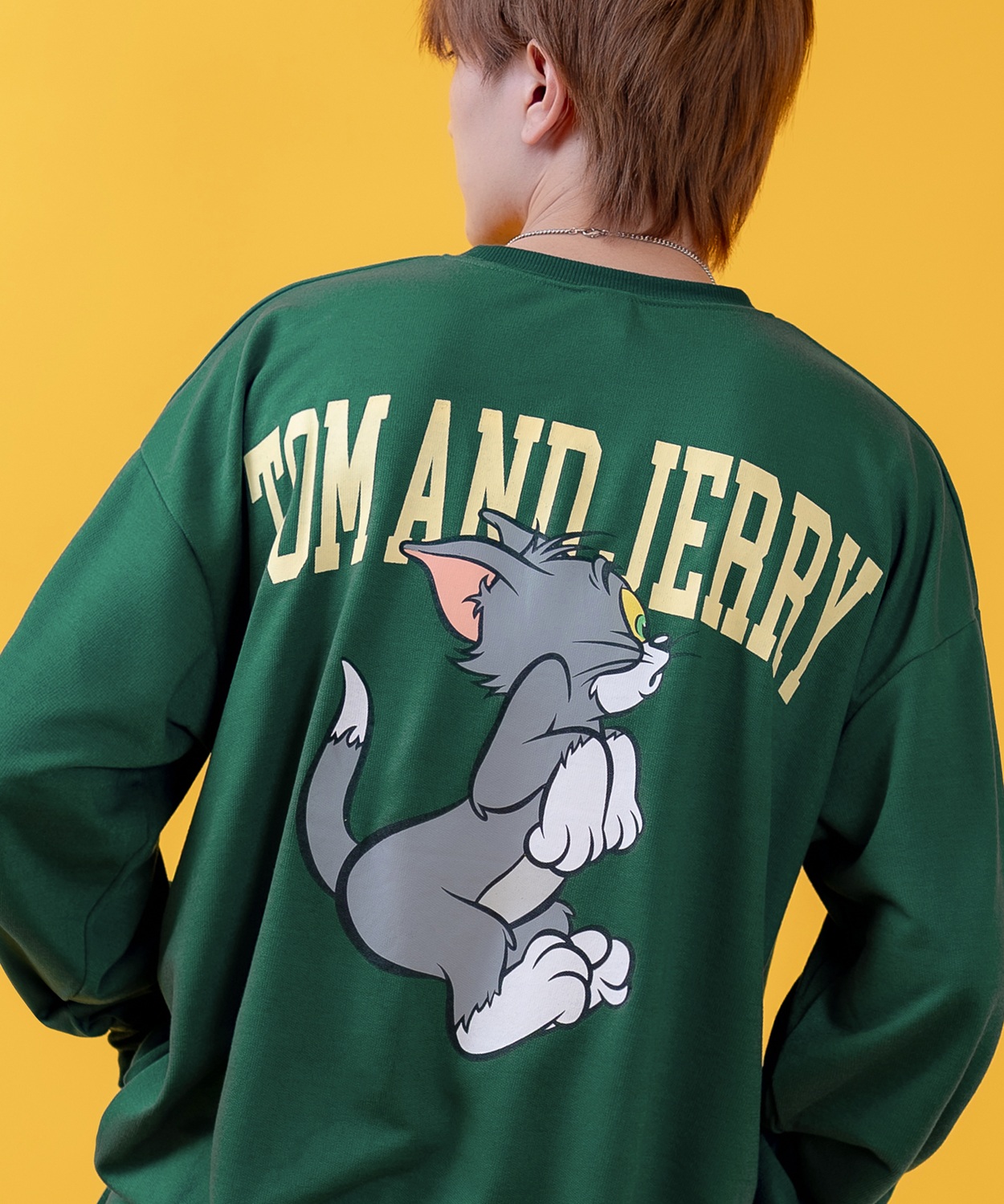 長袖Tシャツ メンズ TOM&JERRY トムとジェリー プリント カットソー ロンT カートゥーン 大きめ アメカジ カジュアル スケーター ストリート 古着MIX | improves | 02