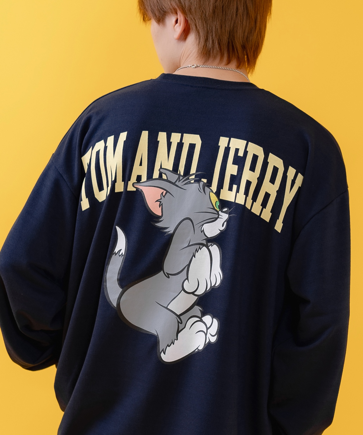 長袖Tシャツ メンズ TOM&JERRY トムとジェリー プリント カットソー ロンT カートゥーン 大きめ アメカジ カジュアル スケーター ストリート 古着MIX | improves | 03