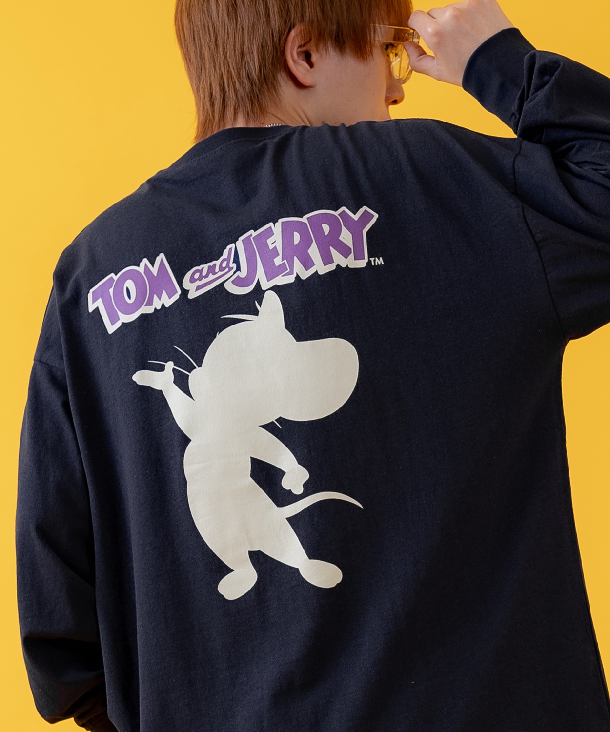 長袖Tシャツ メンズ TOM&JERRY トムとジェリー プリント カットソー ロンT カートゥーン 大きめ アメカジ カジュアル スケーター ストリート 古着MIX | improves | 02
