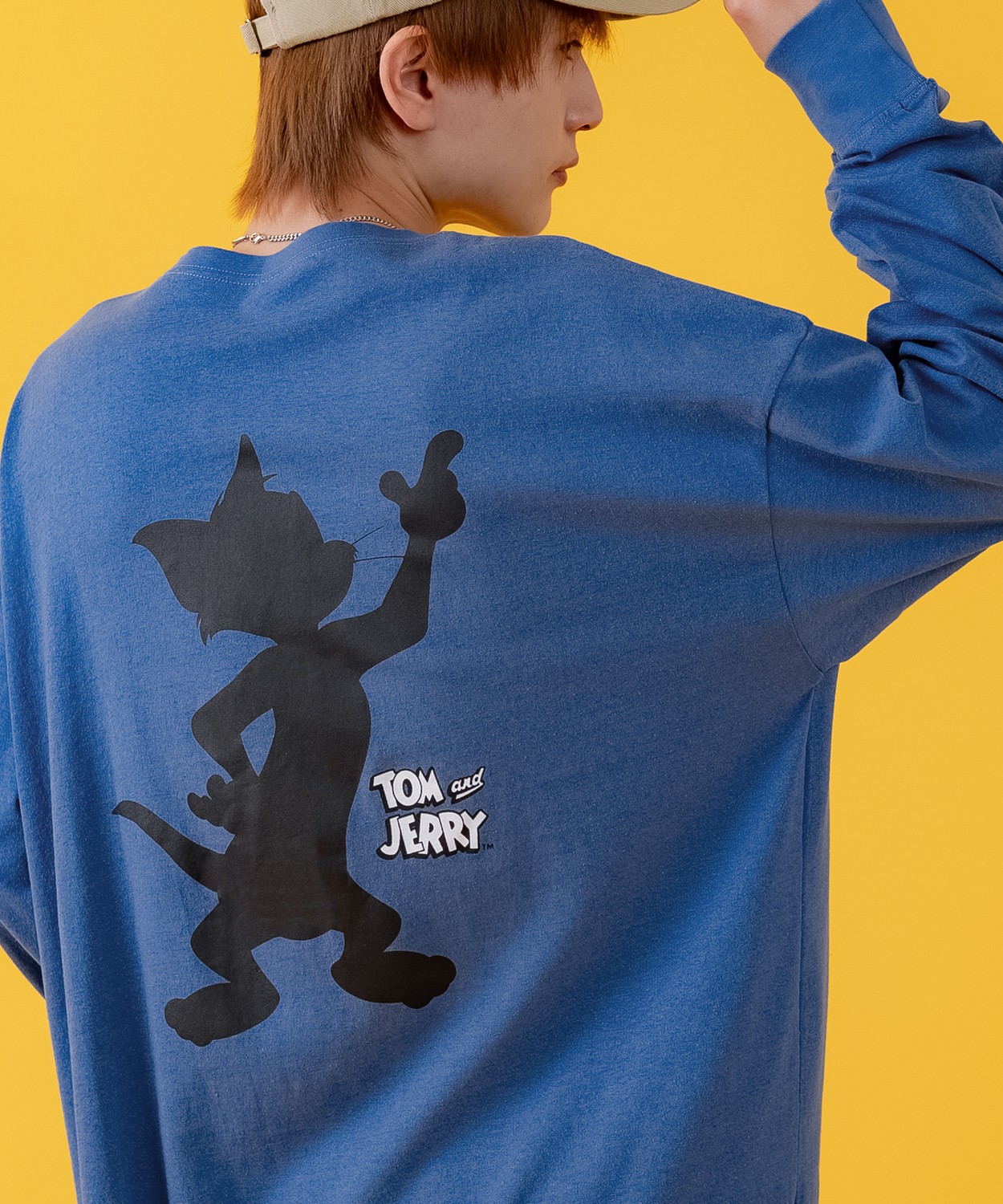 長袖Tシャツ メンズ TOM&JERRY トムとジェリー プリント カットソー ロンT カートゥーン 大きめ アメカジ カジュアル スケーター ストリート 古着MIX | improves | 02