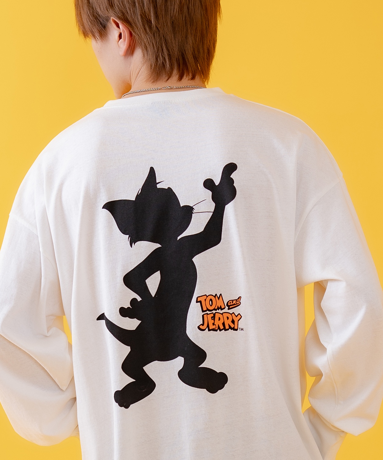 長袖Tシャツ メンズ TOM&JERRY トムとジェリー プリント カットソー ロンT カートゥーン 大きめ アメカジ カジュアル スケーター ストリート 古着MIX | improves | 01