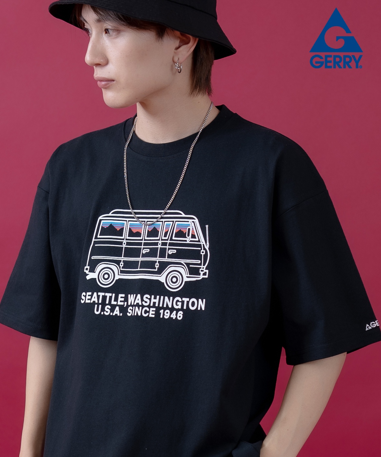半袖Tシャツ メンズ GERRY ジェリー 別注プリント カットソー フロントプリント ワンポイント プリント アウトドア ストリート アメカジ | GERRY | 02