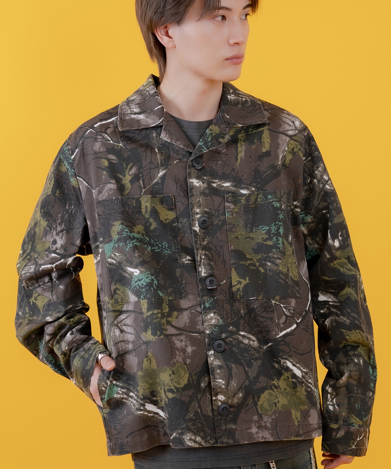 ミリタリージャケット メンズ レディース 切り替え カモフラジャケット カジュアル アメカジ ストリート スケーター ストリート古着MIX 韓国ファッション | improves | 02