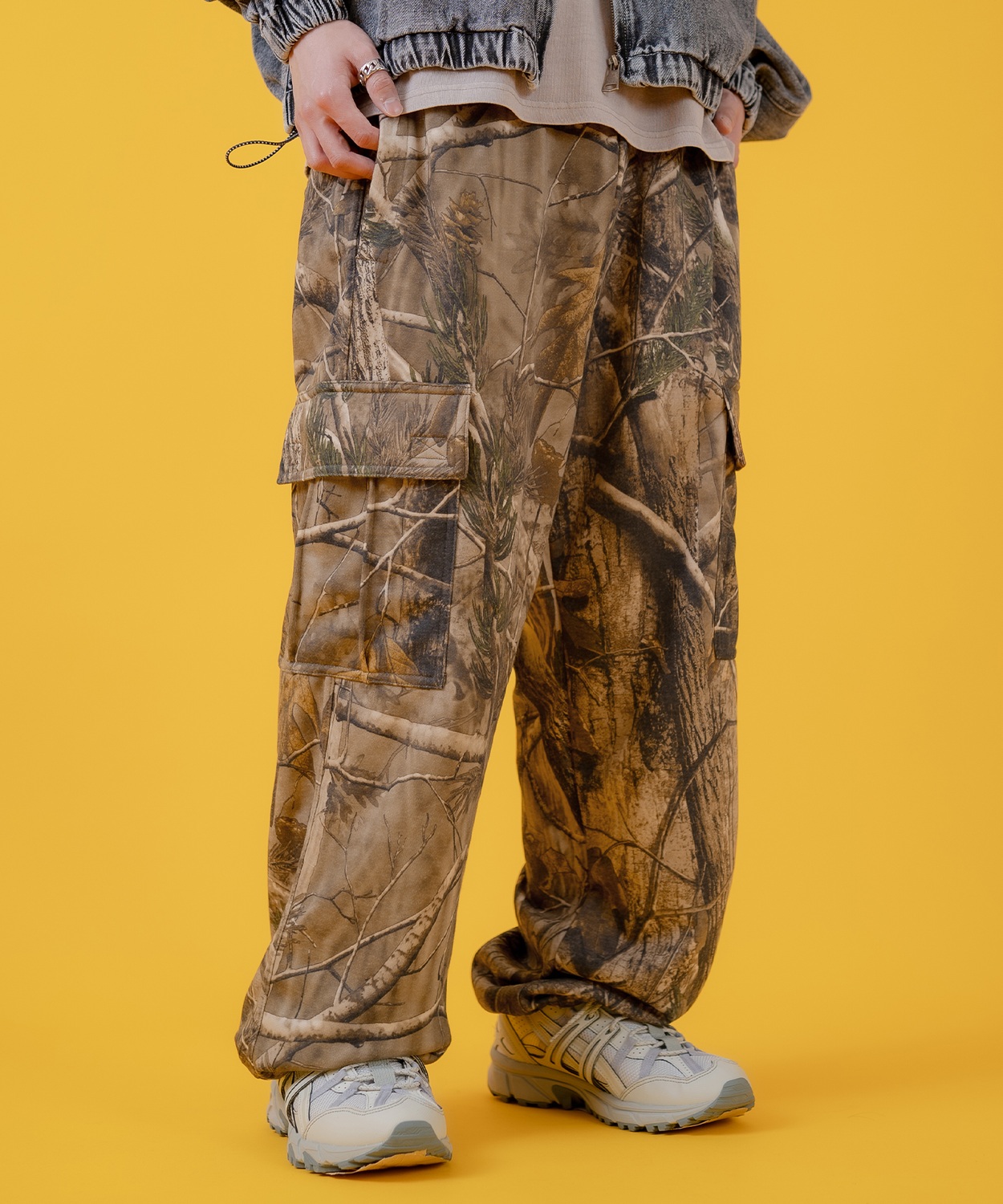 カーゴパンツ メンズ レディース ツリーカモ 裏毛  ミリタリー カジュアル アメカジ ストリート スケーター ストリート古着MIX 韓国 | improves | 01