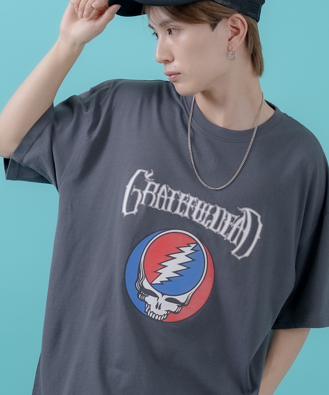 Tシャツ メンズ レディース  GRATEFUL DEAT キャラクター トップス ルーズフィット ゆったり カジュアル アメカジ ストリート スケーター 古着MIX | improves | 02
