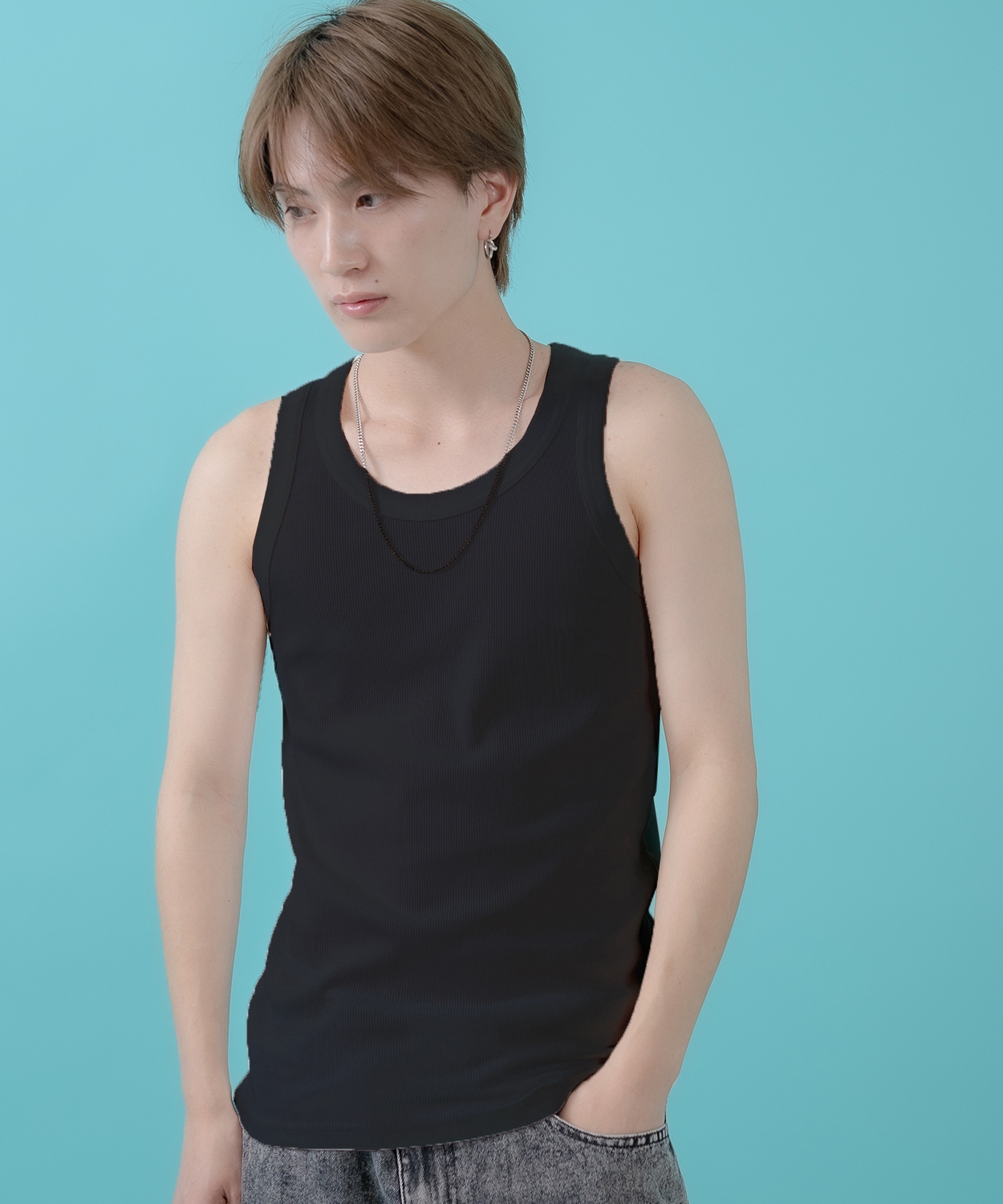 Tシャツ メンズ レディース ノースリーブ タンクトップ ロング カジュアル アメカジ ストリート スケーター 古着MIX 韓国ファッション | improves | 03