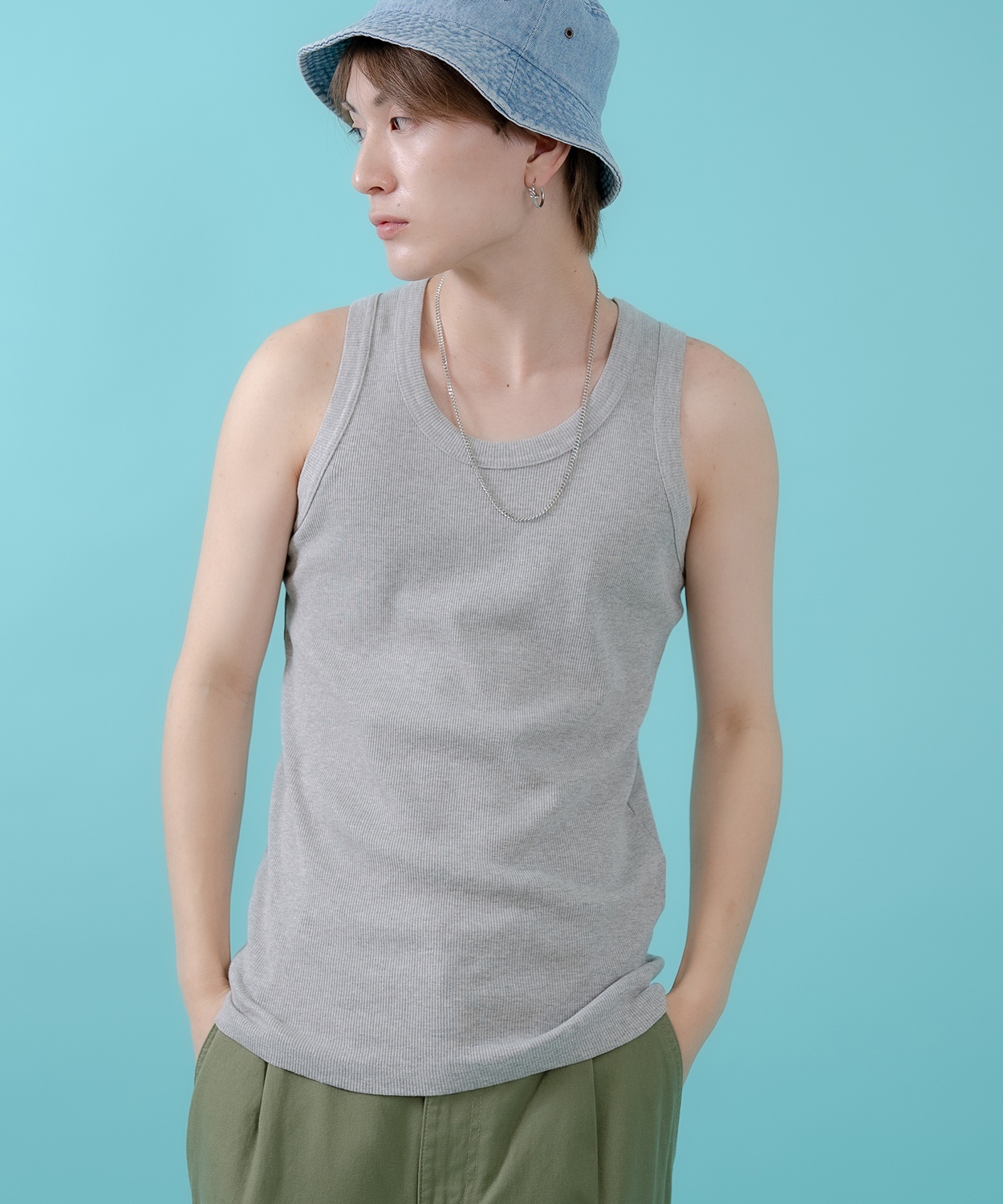 Tシャツ メンズ レディース ノースリーブ タンクトップ ロング カジュアル アメカジ ストリート スケーター 古着MIX 韓国ファッション | improves | 02