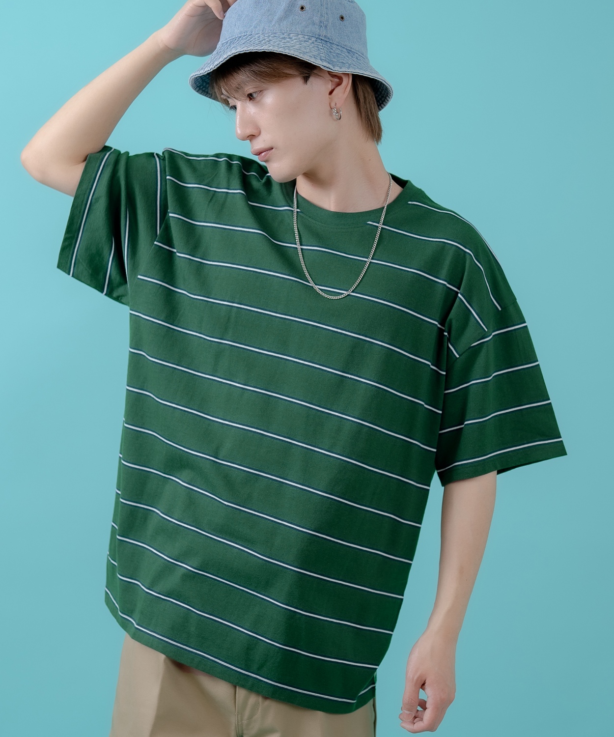 Tシャツ メンズ レディース シンプル マルチ ボーダートップス ルーズフィット カジュアル アメカジ ストリート スケーター 古着MIX 韓国ファッション | improves | 04