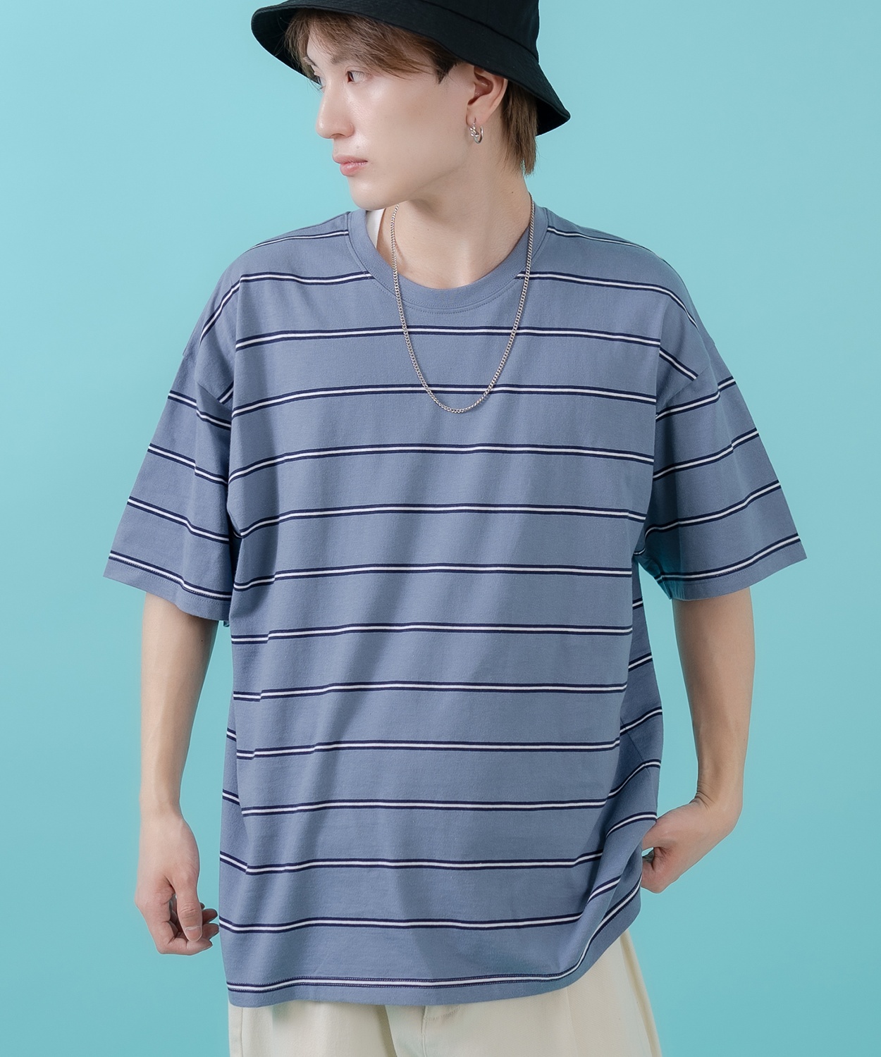 Tシャツ メンズ レディース シンプル マルチ ボーダートップス ルーズフィット カジュアル アメカジ ストリート スケーター 古着MIX 韓国ファッション | improves | 03