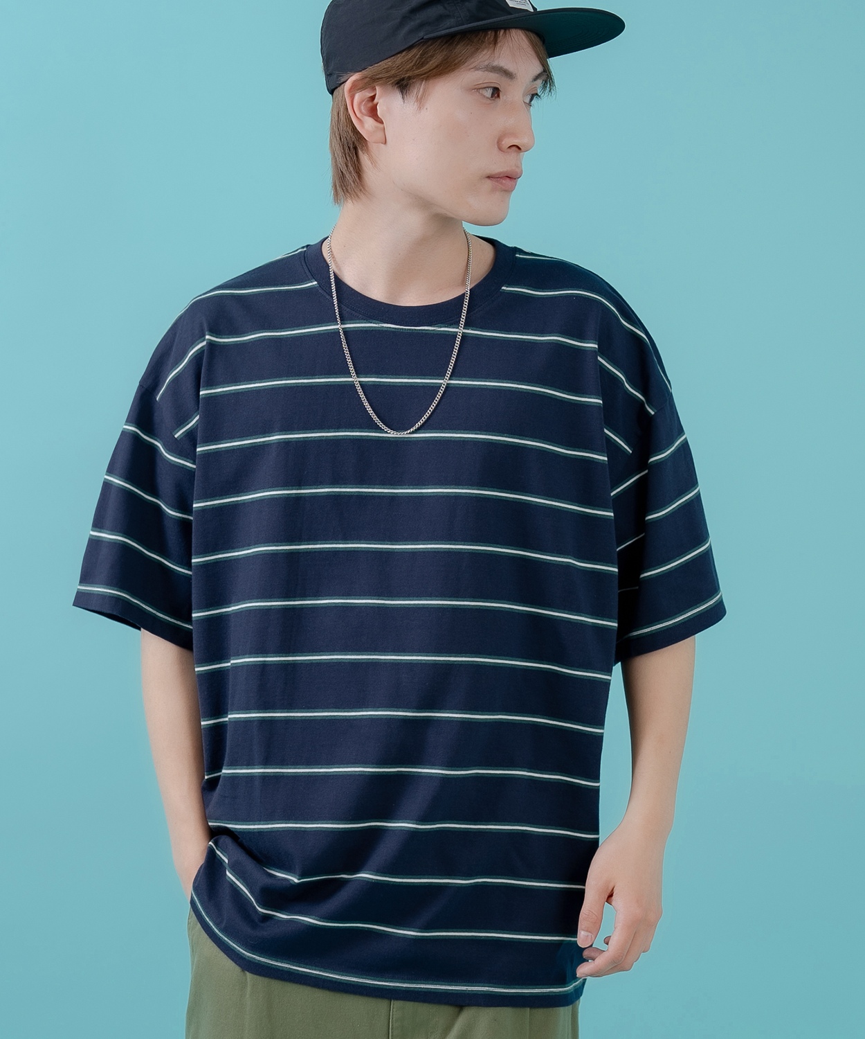 Tシャツ メンズ レディース シンプル マルチ ボーダートップス ルーズフィット カジュアル アメカジ ストリート スケーター 古着MIX 韓国ファッション | improves | 05