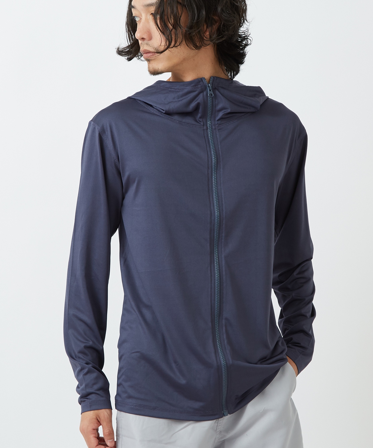 ジップパーカー ラッシュガード メンズ Tシャツ カットソー 長袖 アメカジ カジュアル サーフ ストリート 西海岸 大人カジュアル | improves | 04