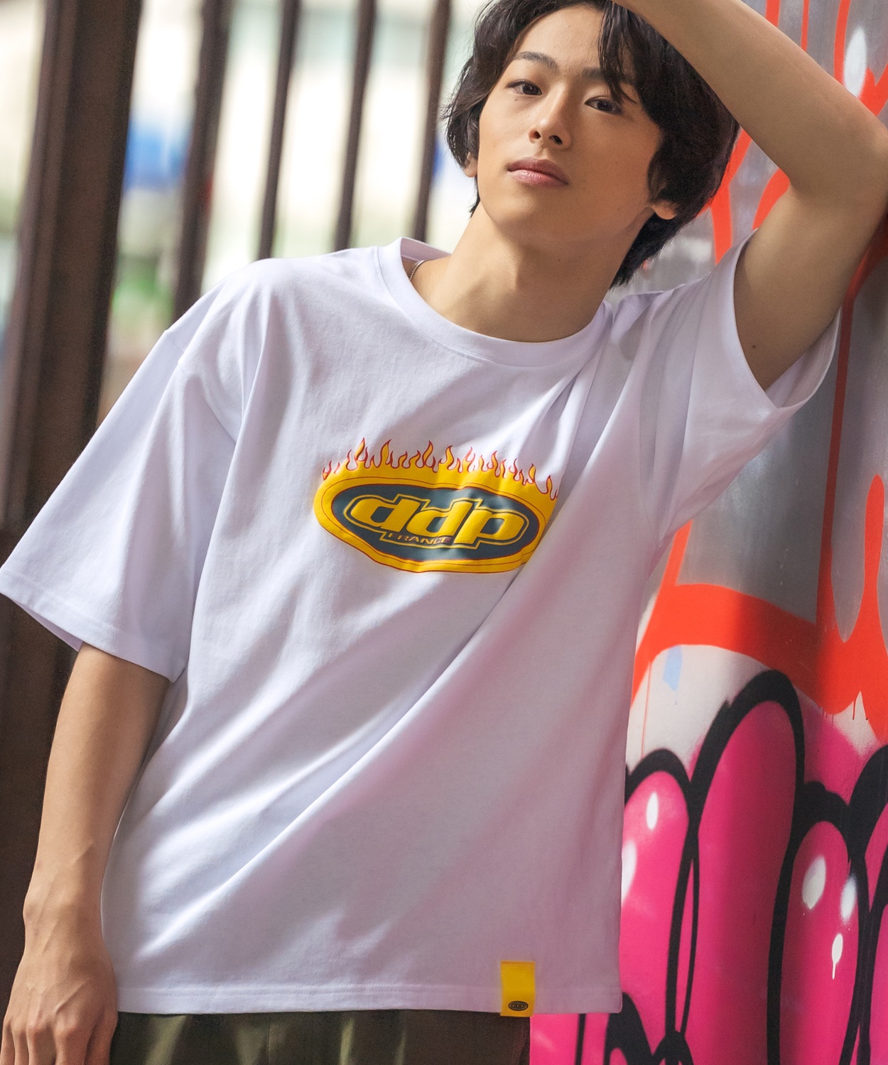 Tシャツ 半袖 カットソー メンズ レディース ddp ディーディーピー フロントプリント オーバルロゴ ボックスシルエット スケーター ストリート メンズライク | improves | 01